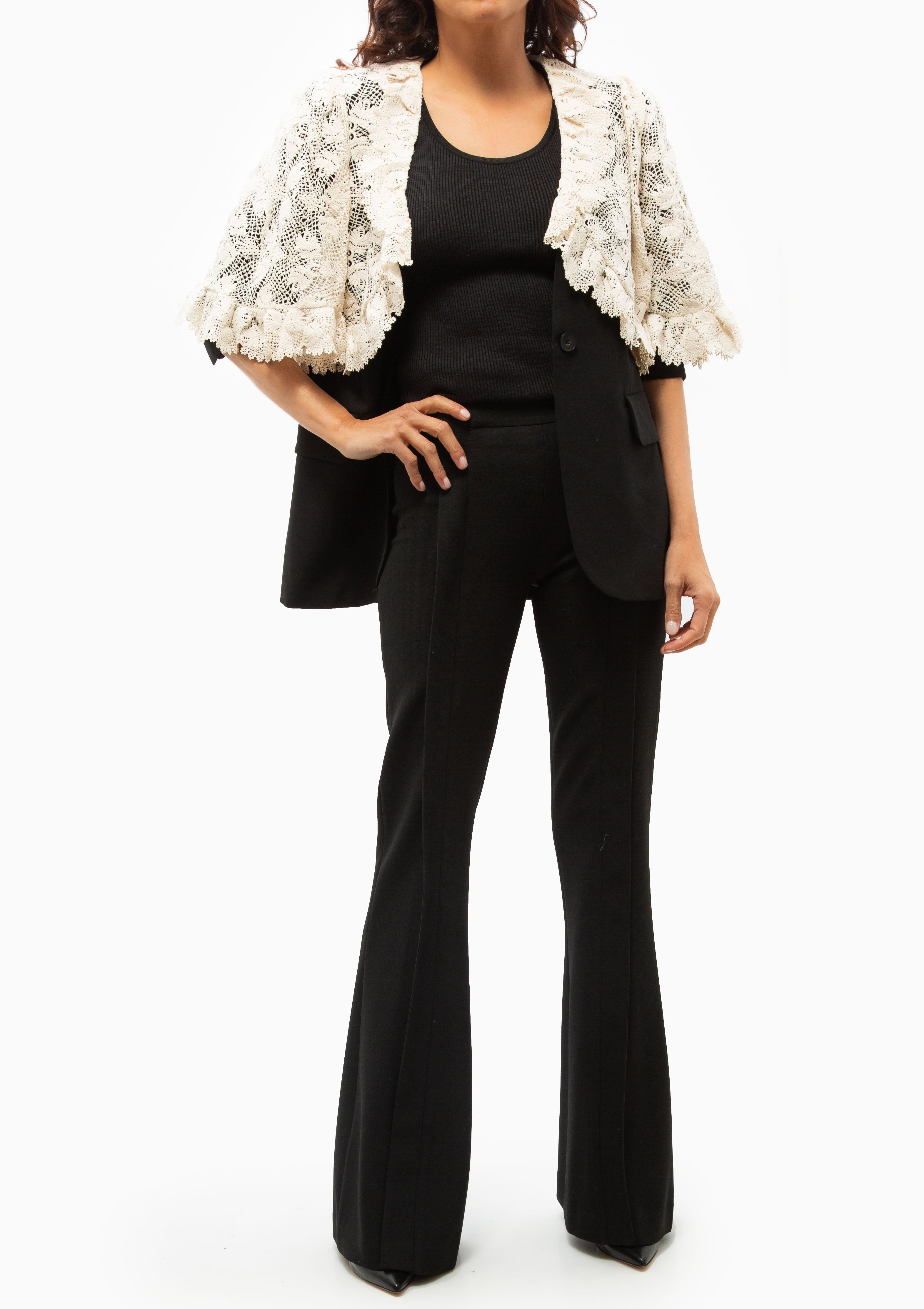 Kristeen Lace Blazer With Capelet | Multi