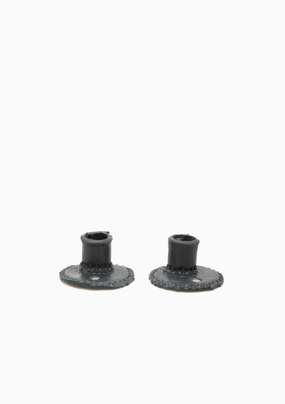 Stamped Candlestick Pair | Soot