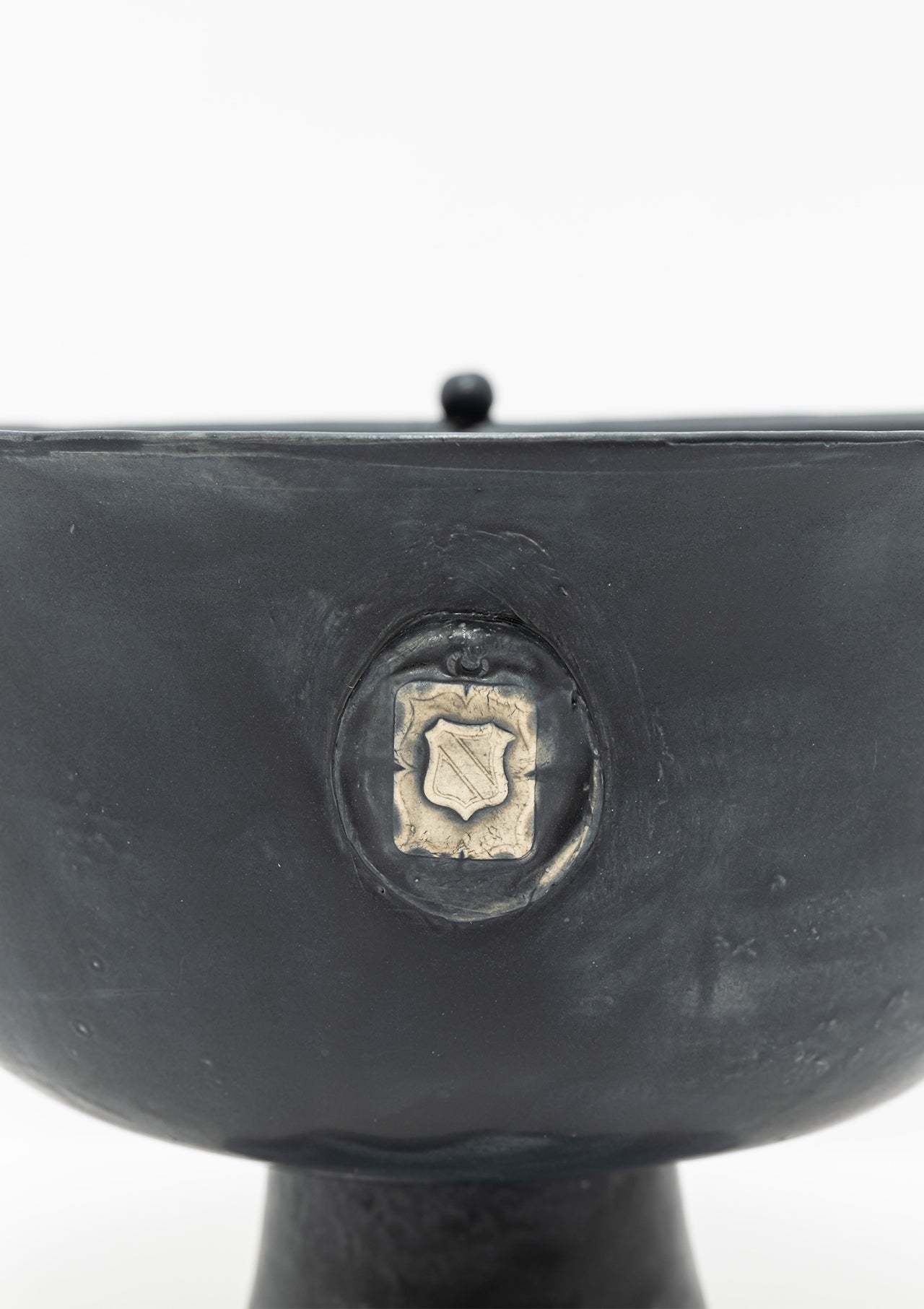 Antique French Crest Celebration Bowl | Soot