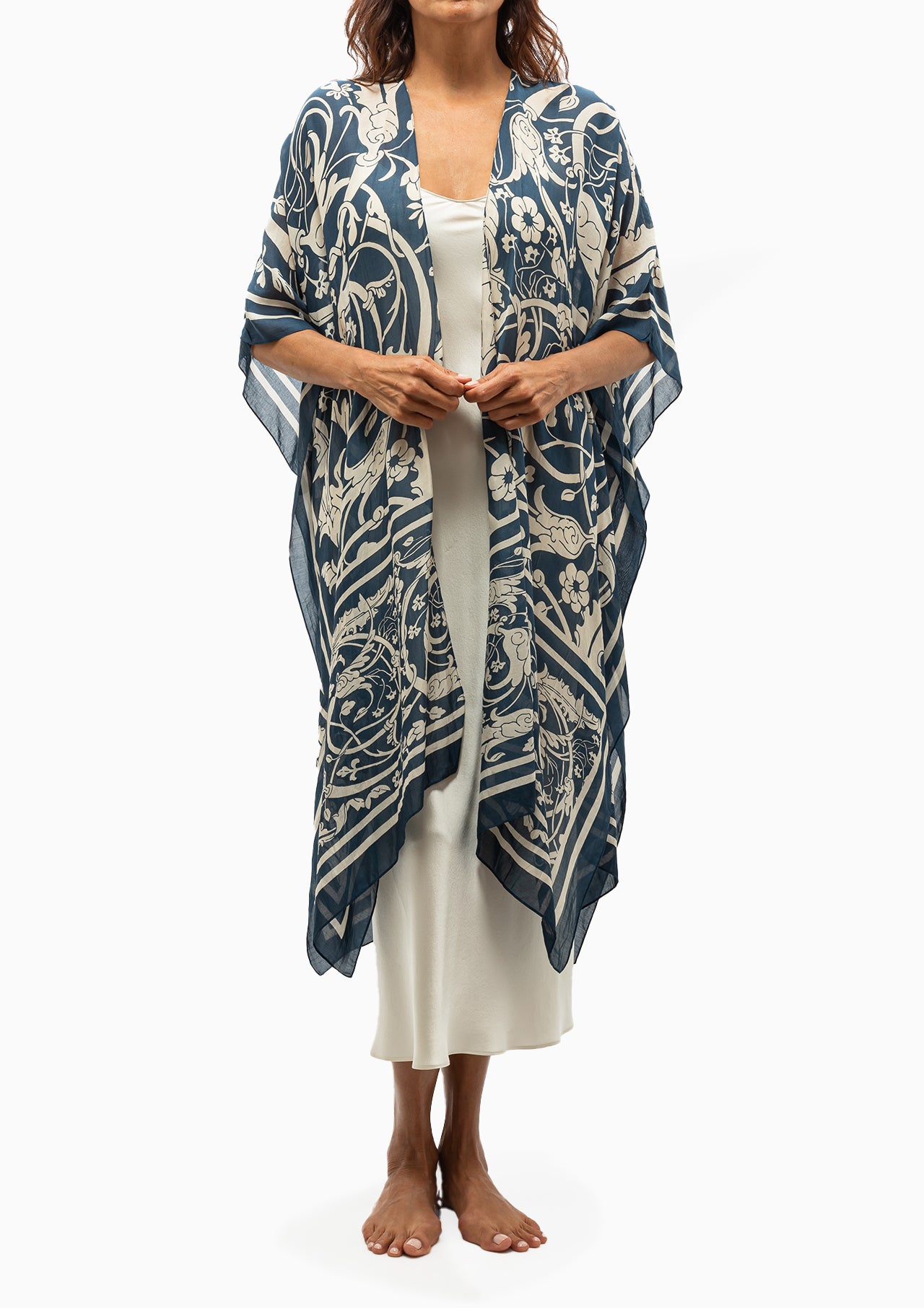 Jaipur Long Kimono | Blue