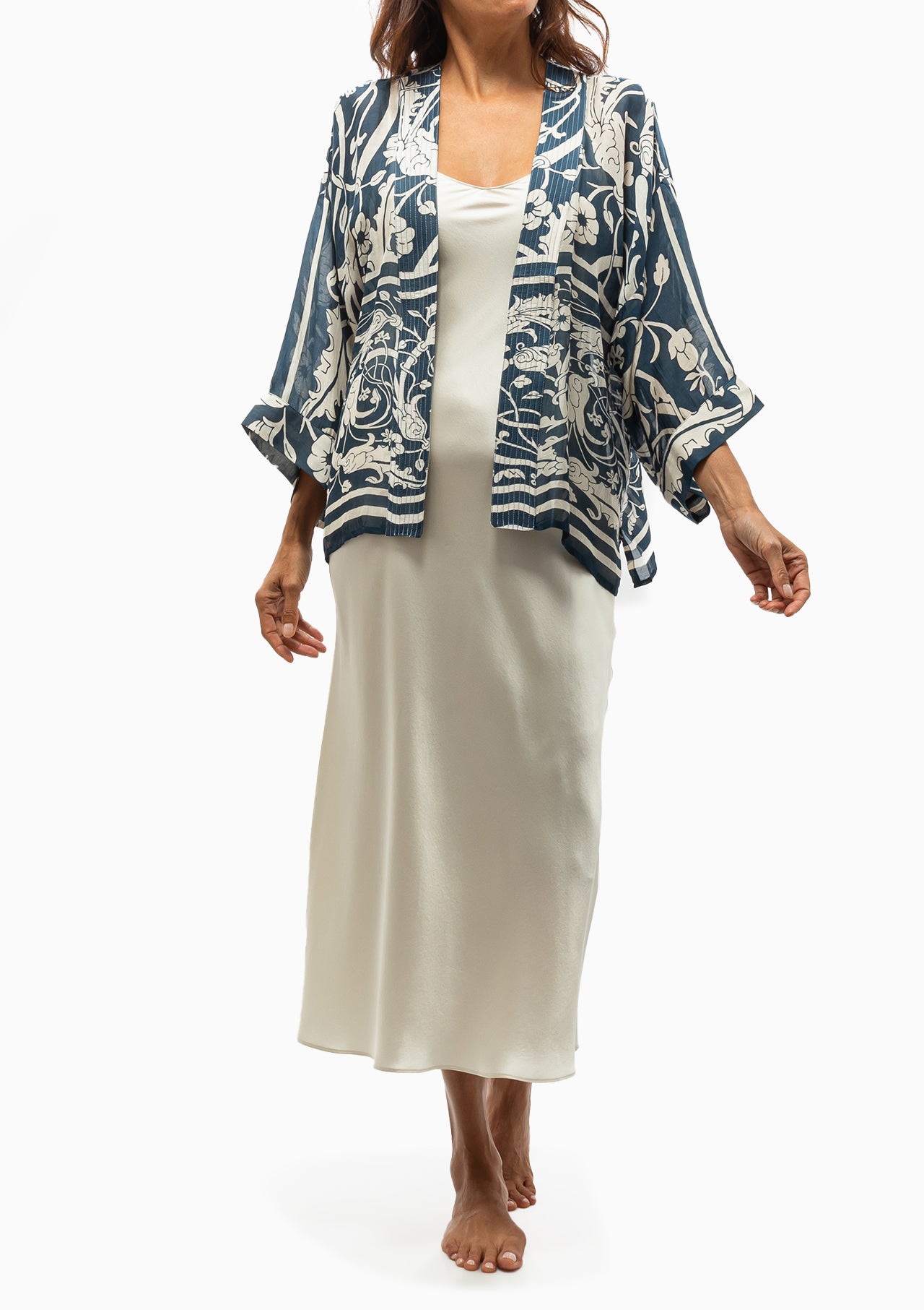 Jaipur Short Kimono | Blue