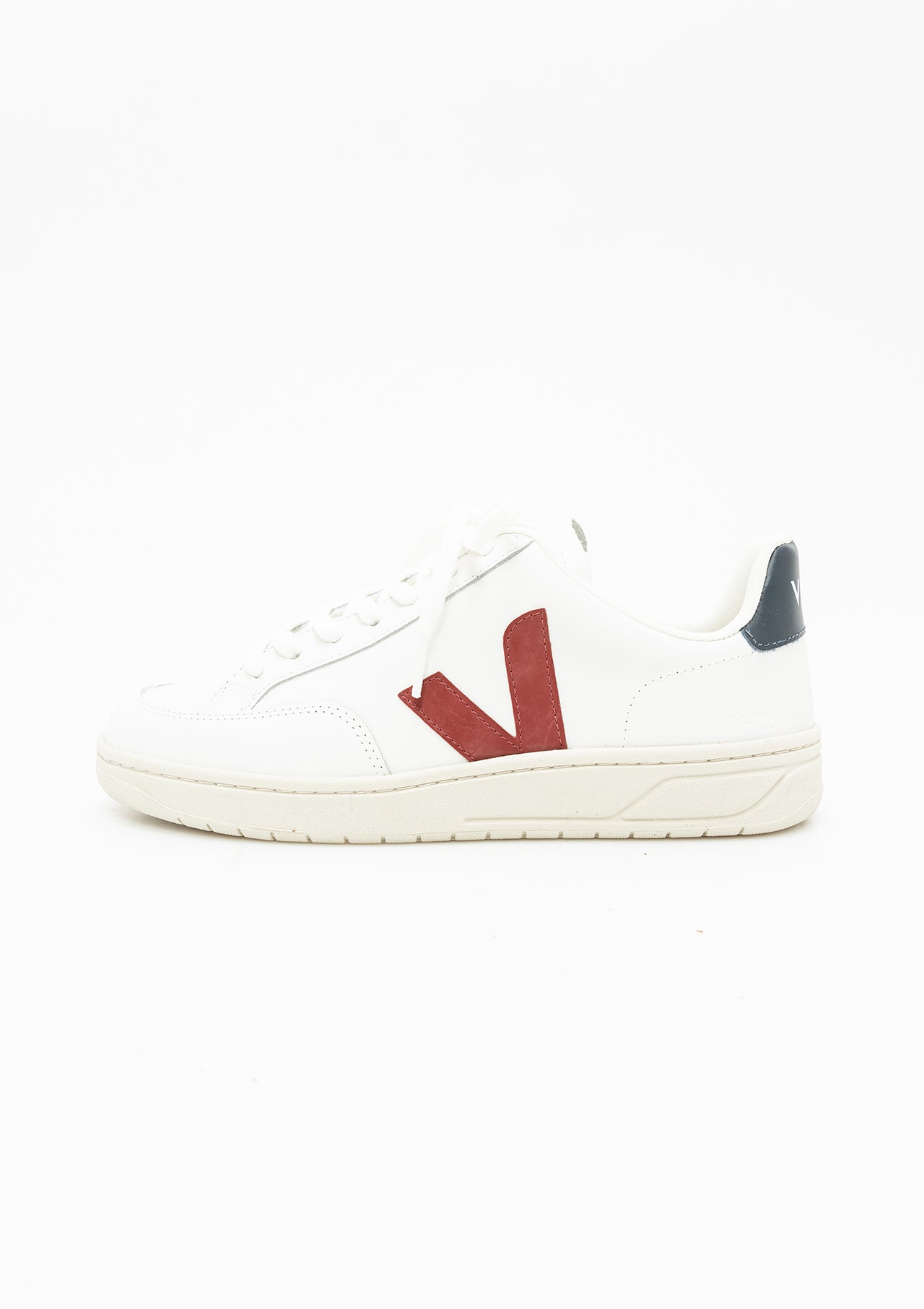 V-12 Leather Sneaker | White Marsala Nautico