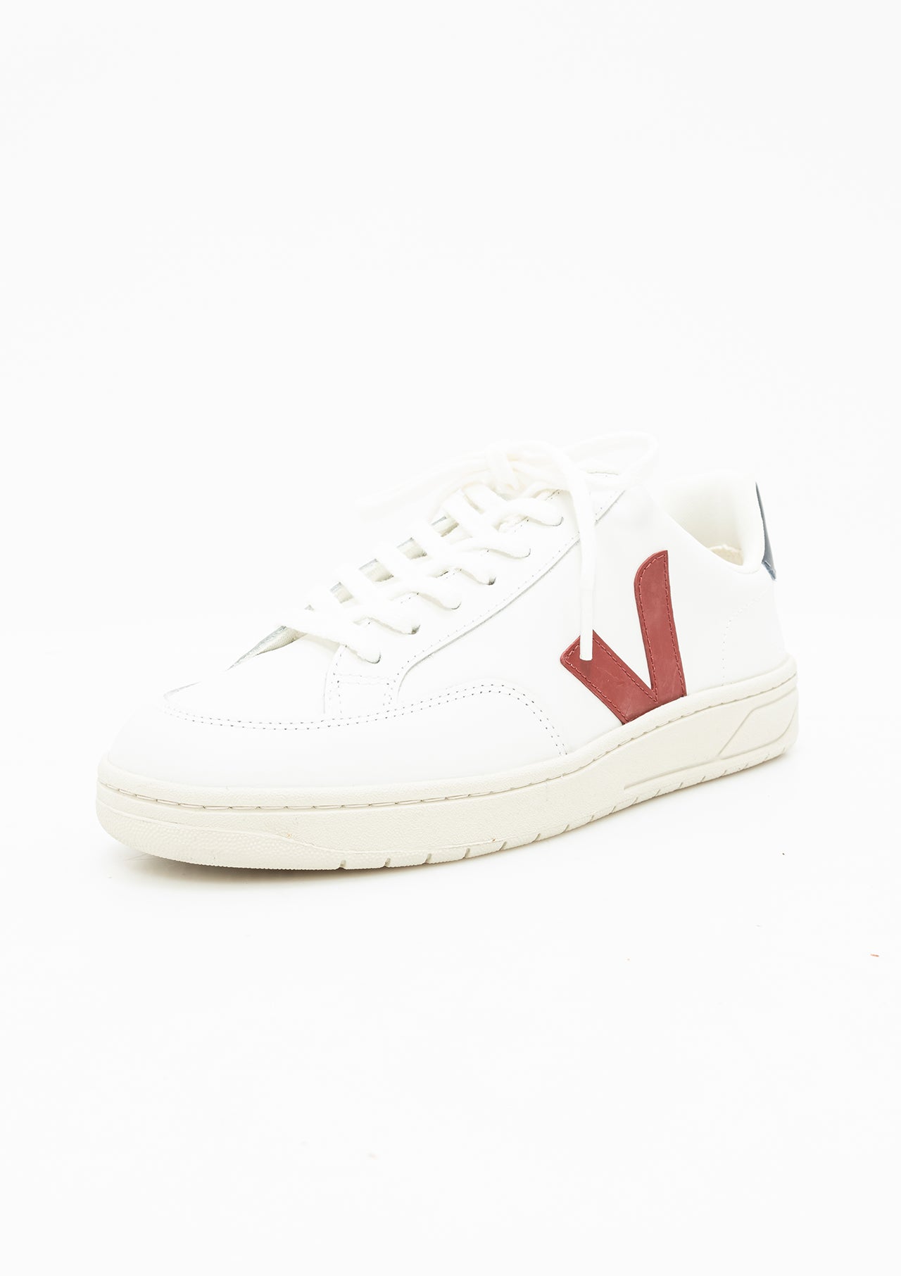 V-12 Leather Sneaker | White Marsala Nautico