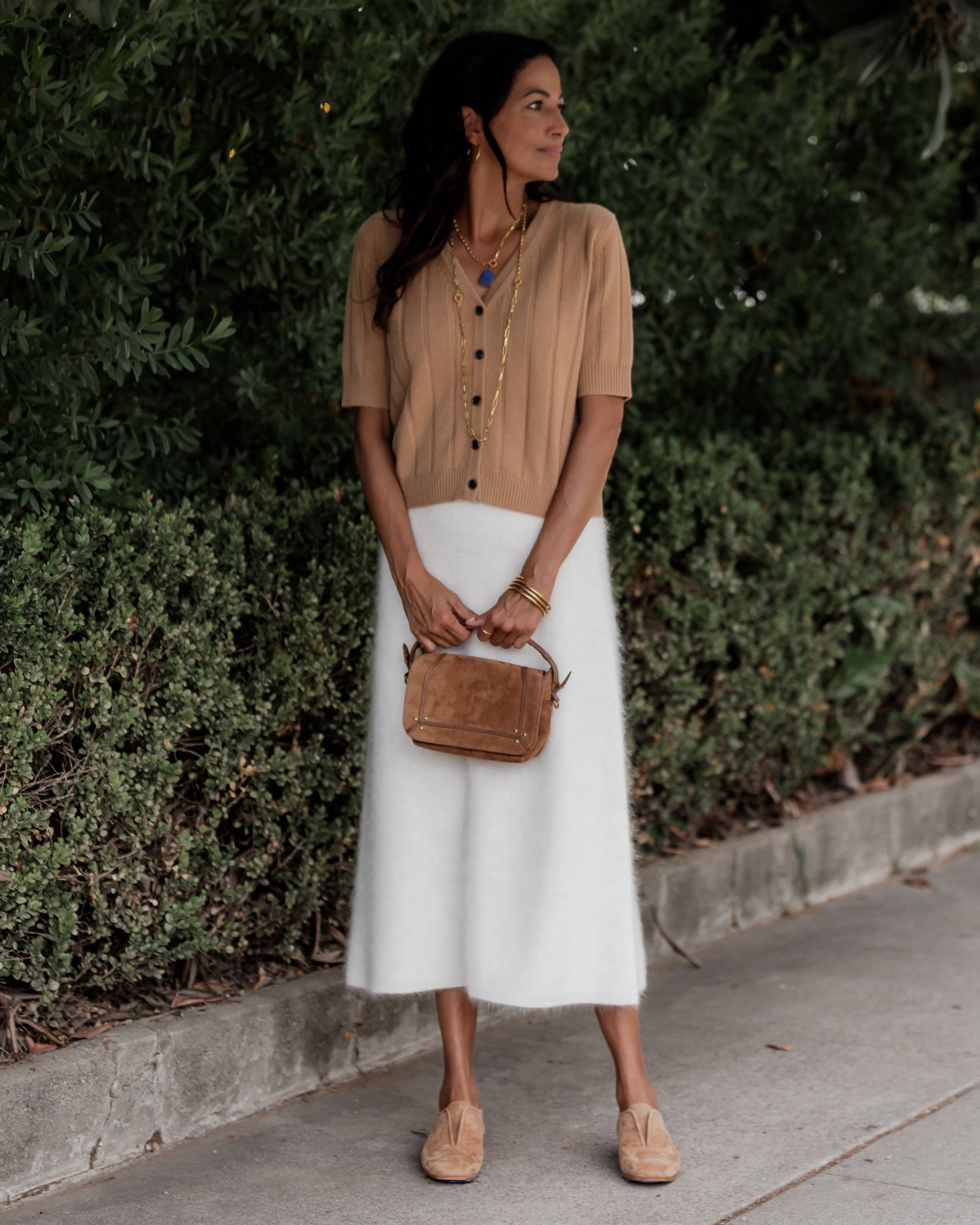 Asta Skirt | Cream Brushed