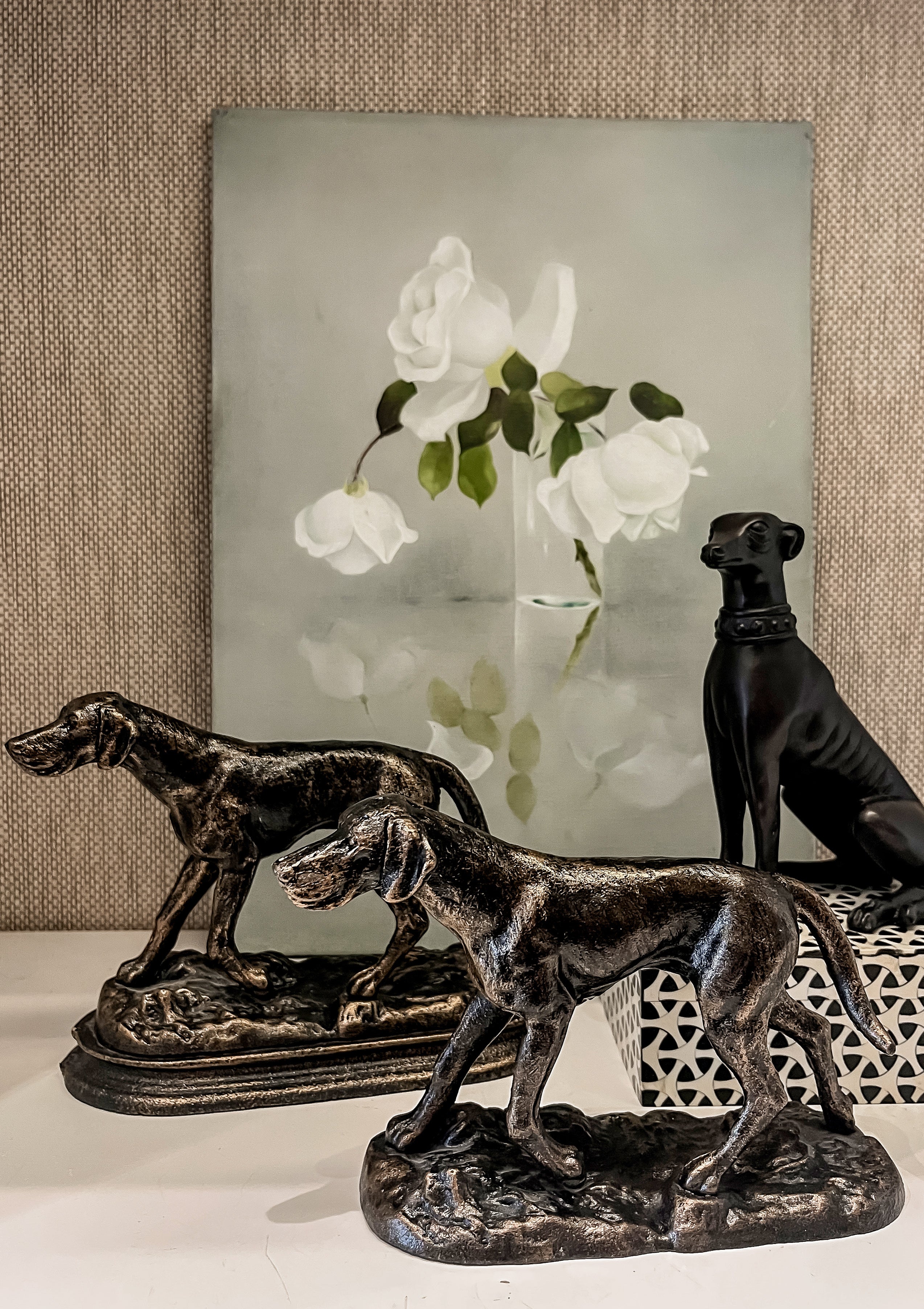 Vintage Brass Hunting Dog