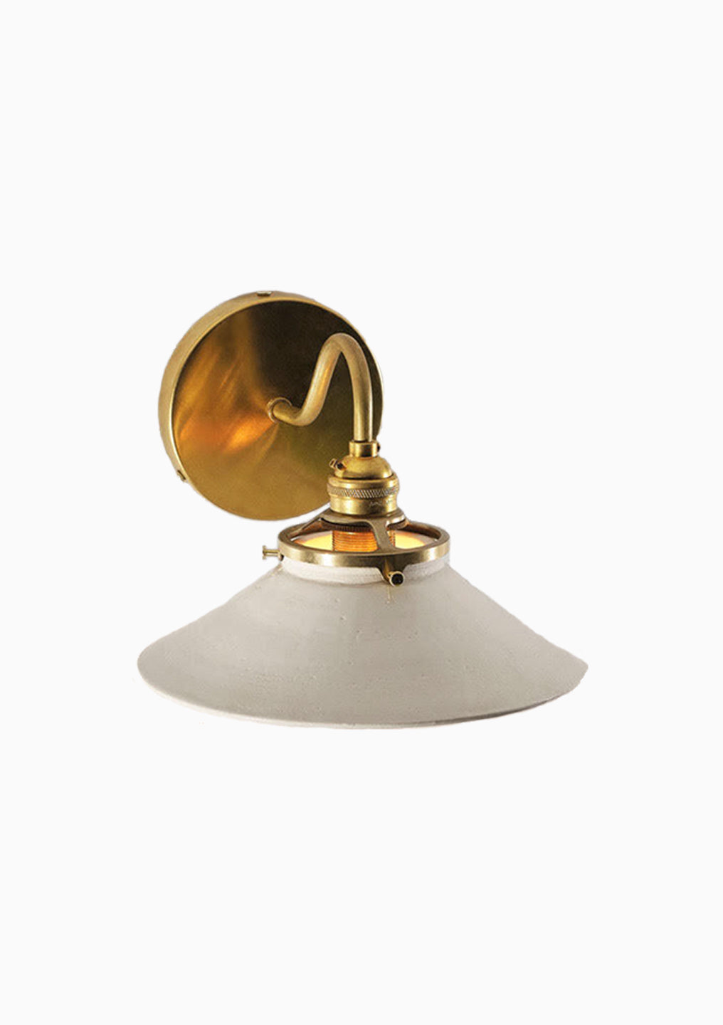 Peak Sconce | White/Brass