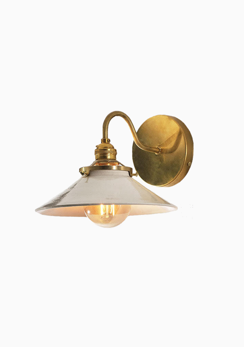 Peak Sconce | White/Brass