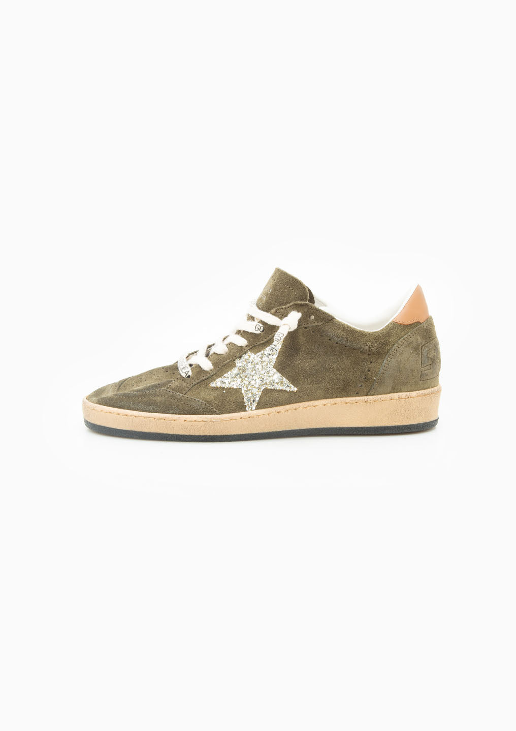 Ball Star Sneaker Suede Glitter Star | Olive/Platinum/Light Brown