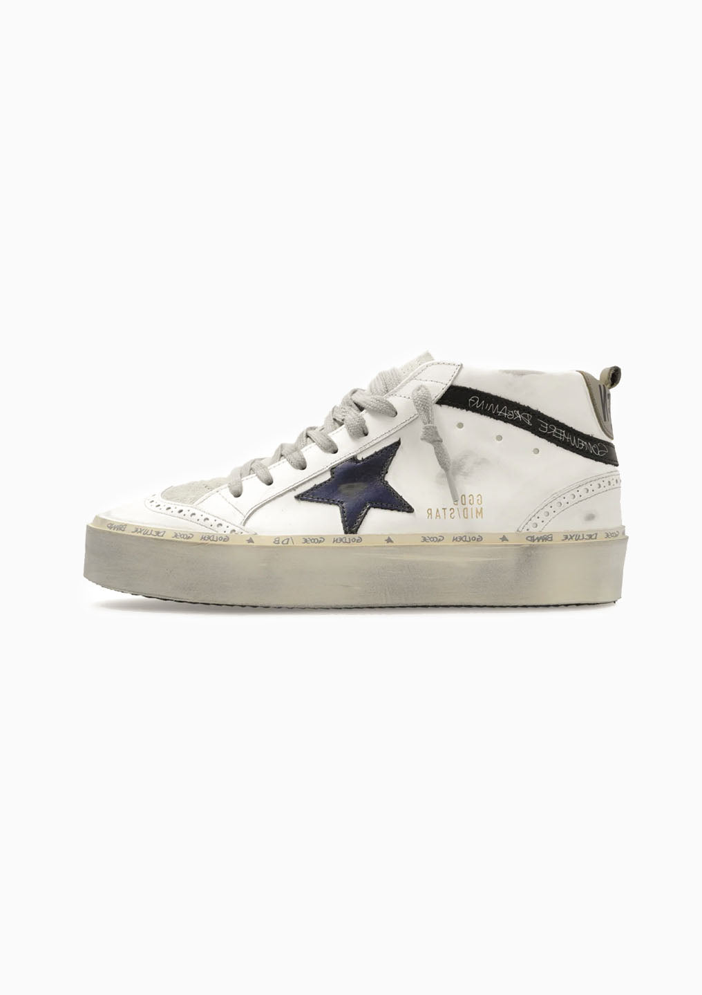 Hi Mid Star Sneaker Wave Heel Laminated Star | White/Ice/Blue