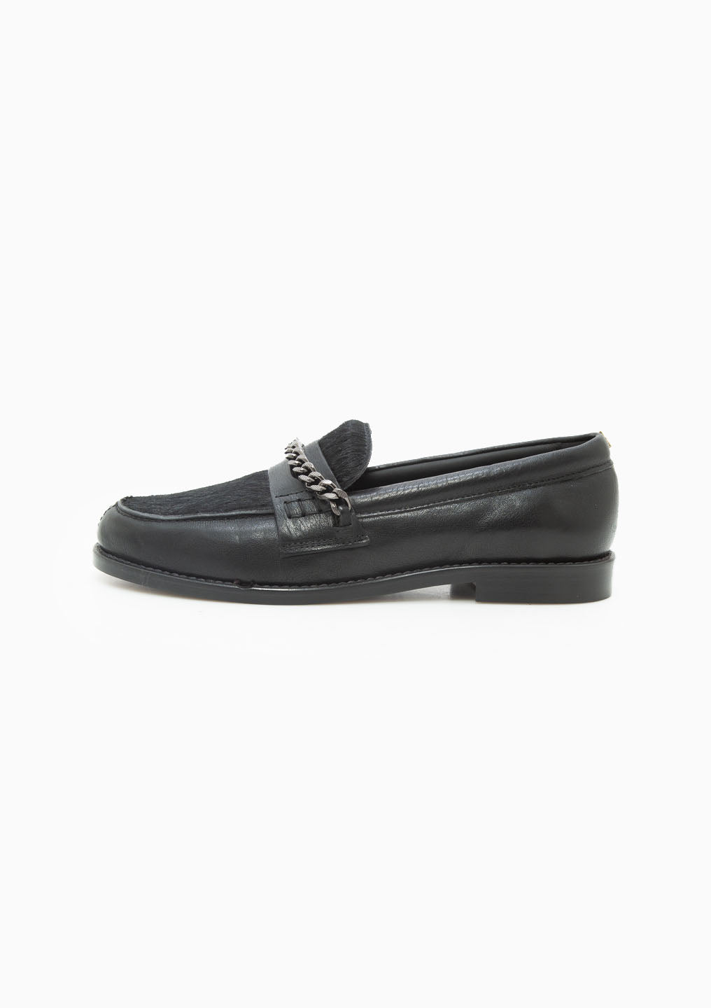 Jerry Leather Horsy Upper Loafer | Black