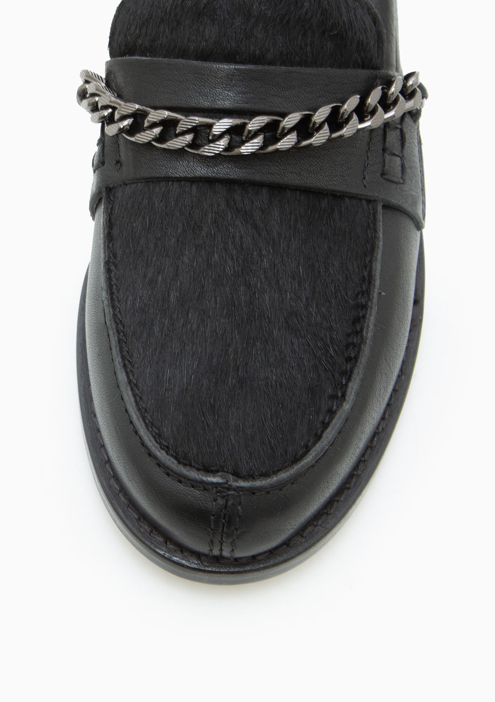 Jerry Leather Horsy Upper Loafer | Black