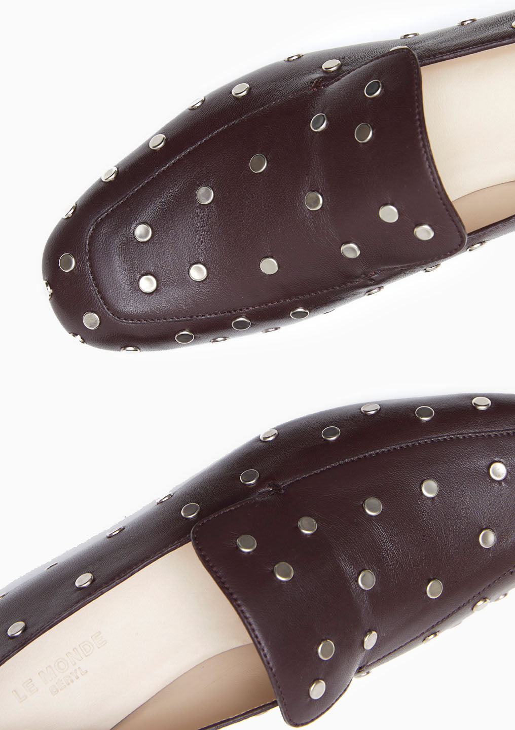 Studded Soft Loafer | Bordeaux Leather