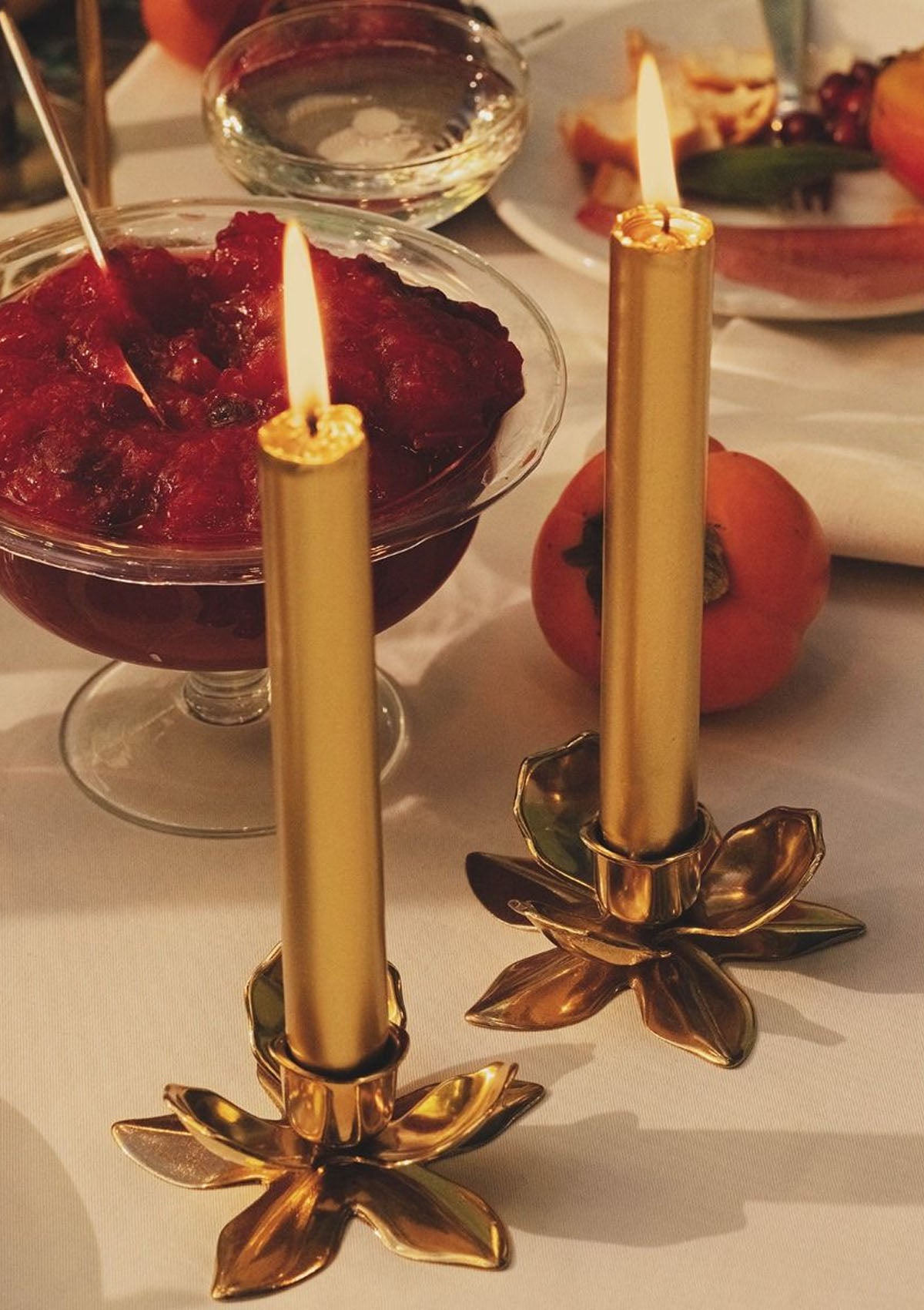 Flower Candlestick | Brass