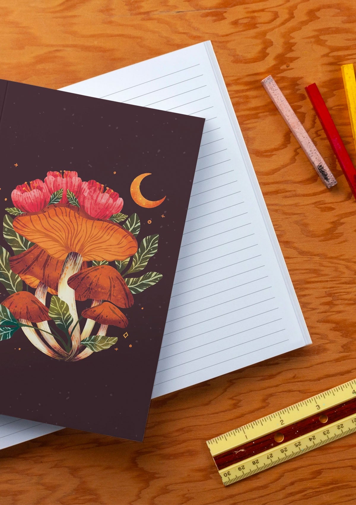 Midnight Mushroom Layflat Notebook