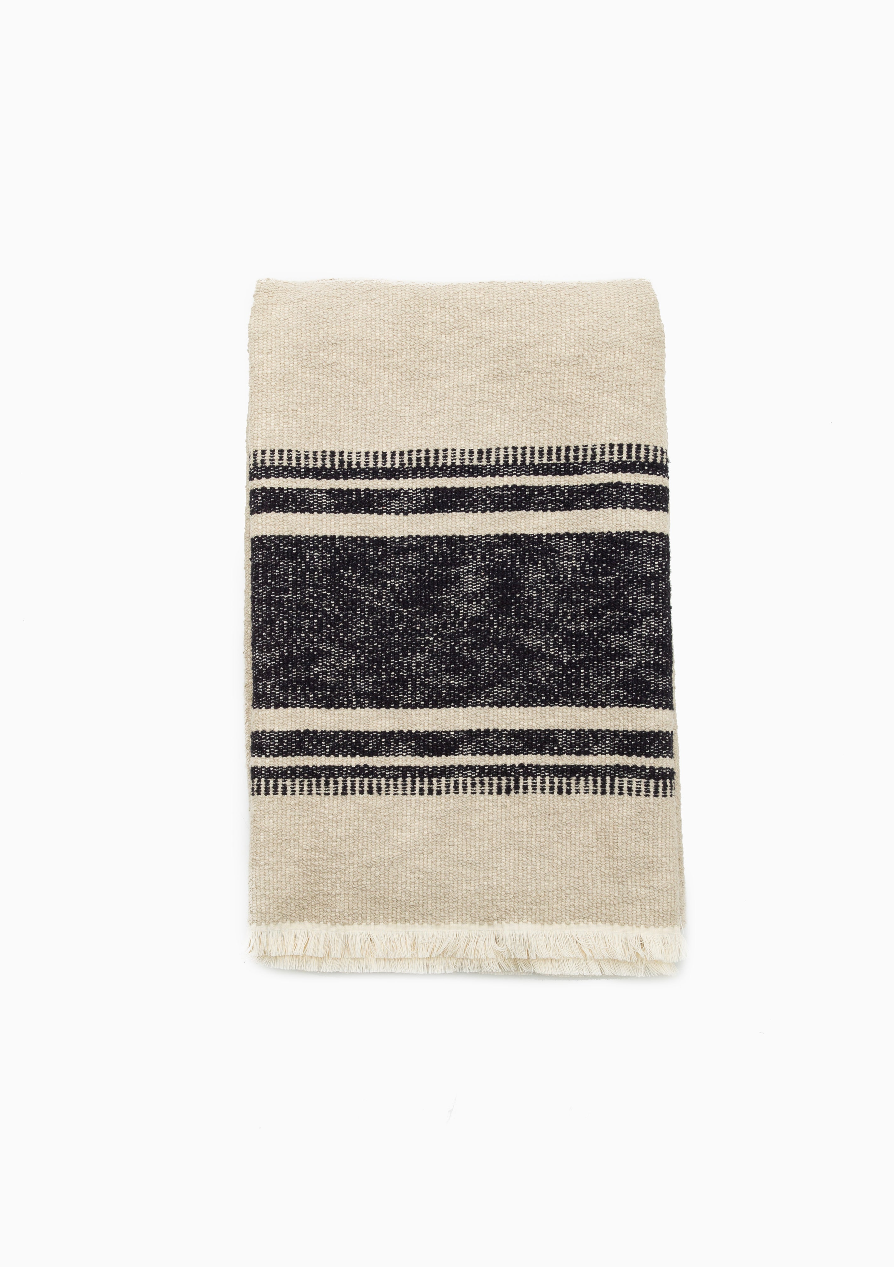 Montauk Throw | Natural/Black, 78" x 55"