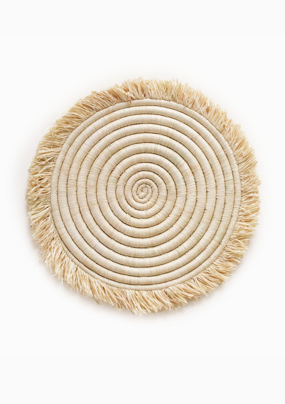 Raffia Fringe Placemat | Natural