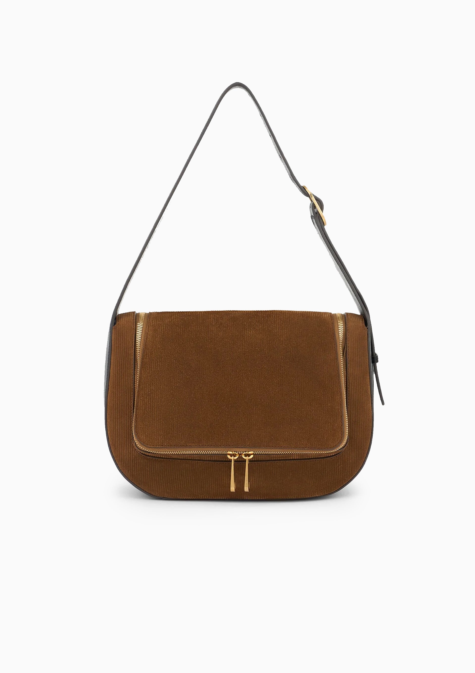 Vere Shoulder Bag | Sepia Corduroy Suede