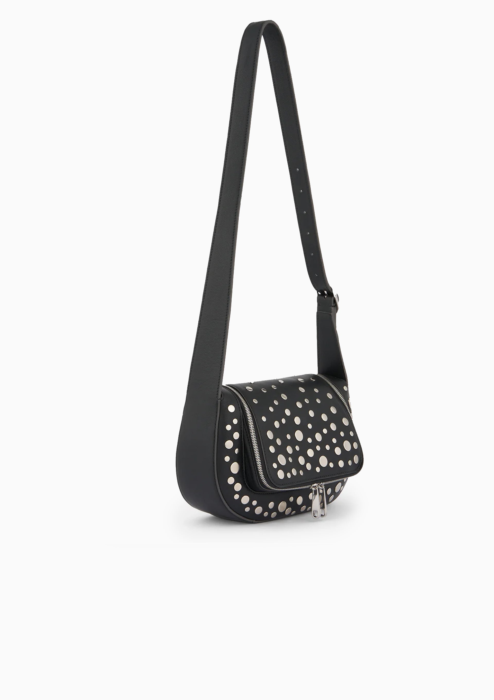 Vere Small Crossbody With Studs | Black