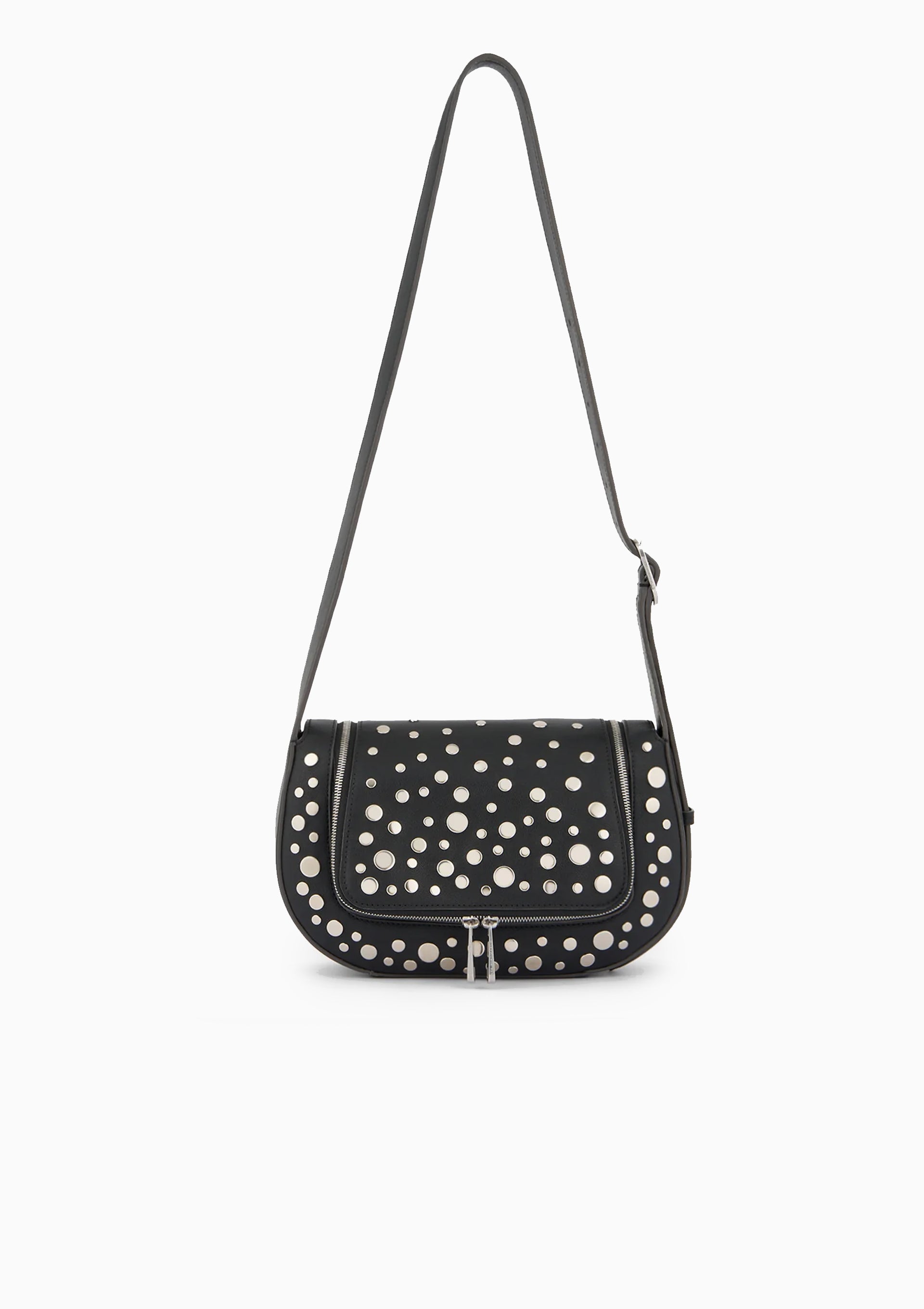 Vere Small Crossbody With Studs | Black