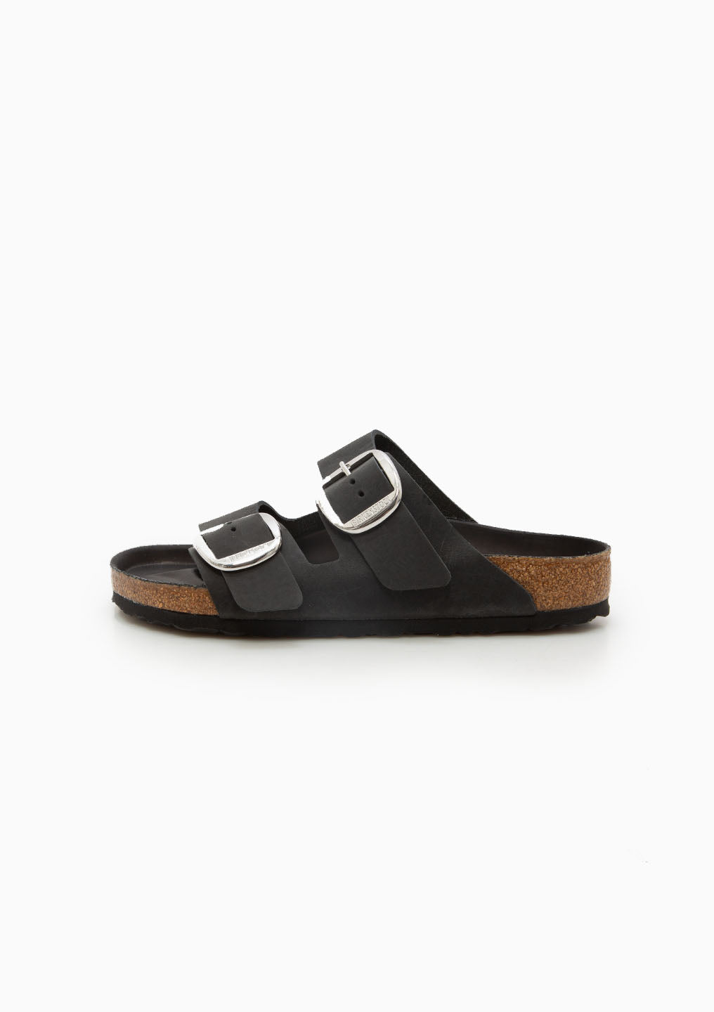 Arizona Big Buckle Sandal | Black Oiled Leather