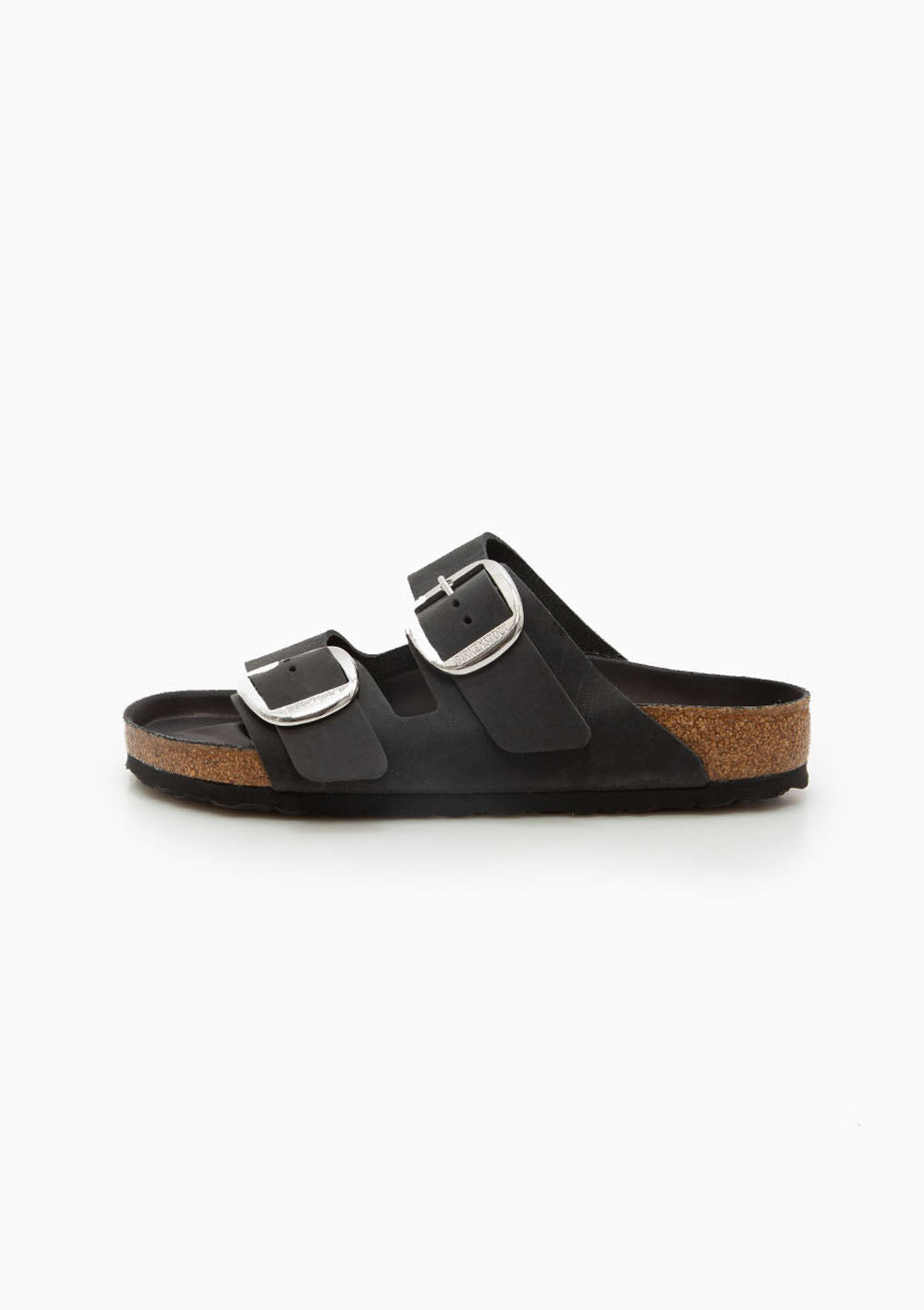 Arizona Big Buckle Sandal | Black Oiled Leather