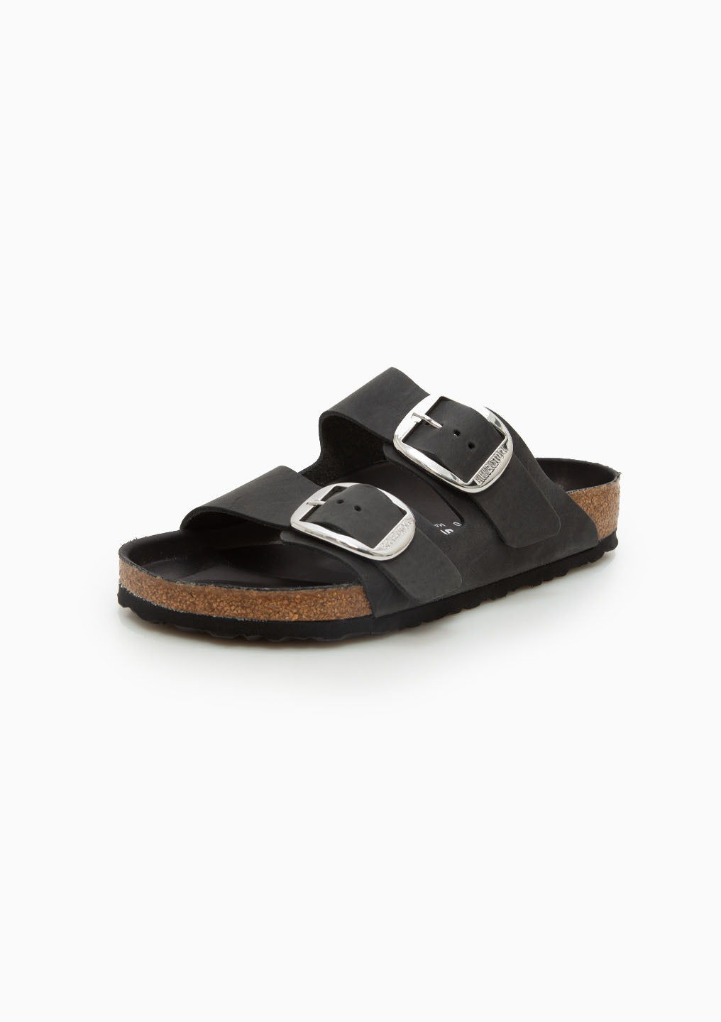 Arizona Big Buckle Sandal | Black Oiled Leather