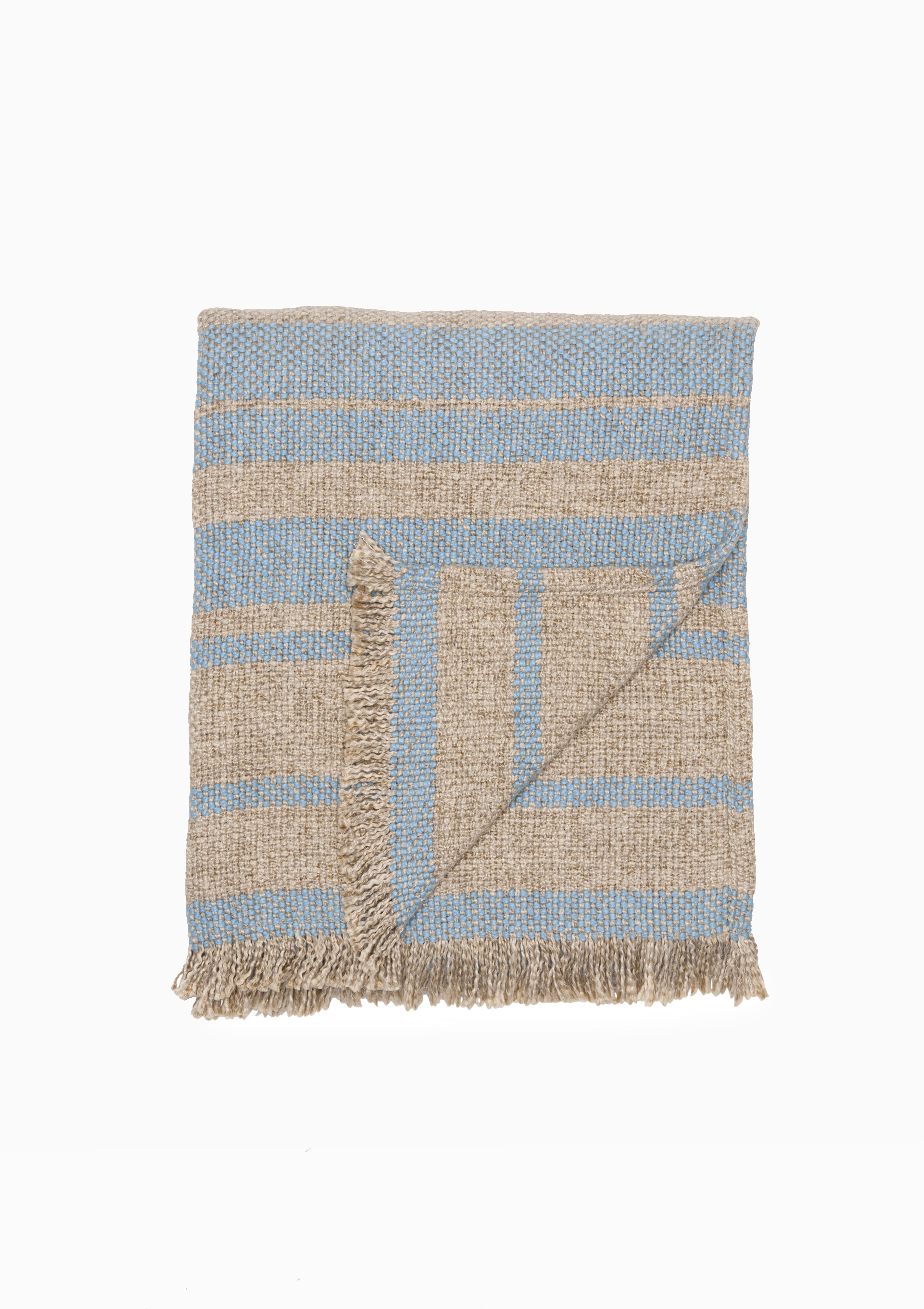 Ekram Woven Throw | Light Indigo, 50" x 70"