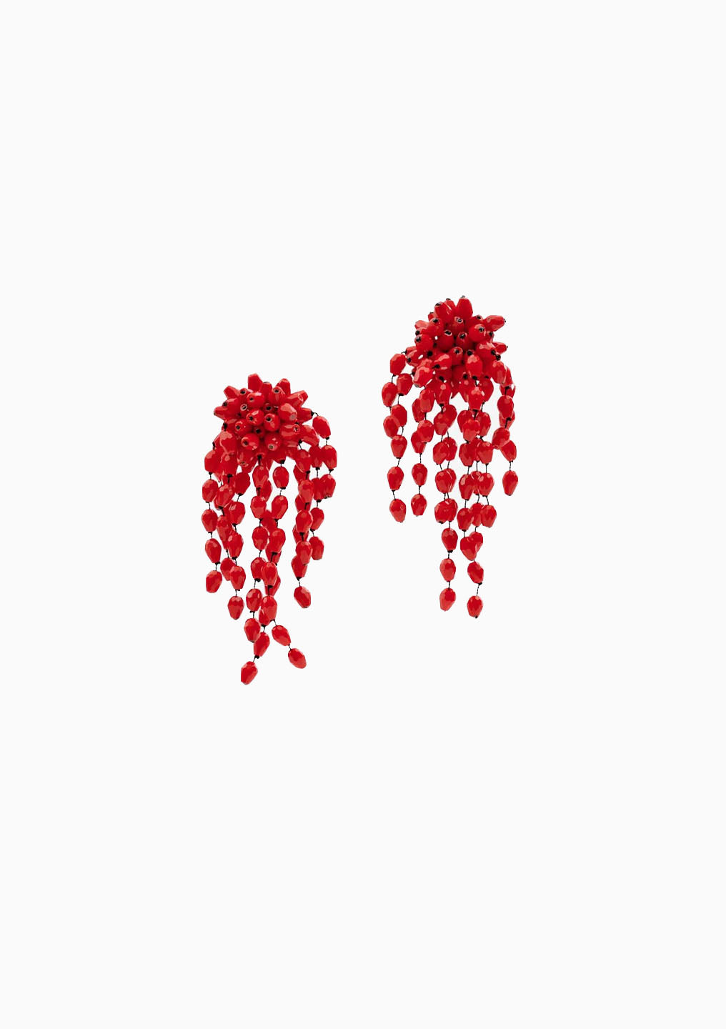 Hanabi Earrings | Red/Silver