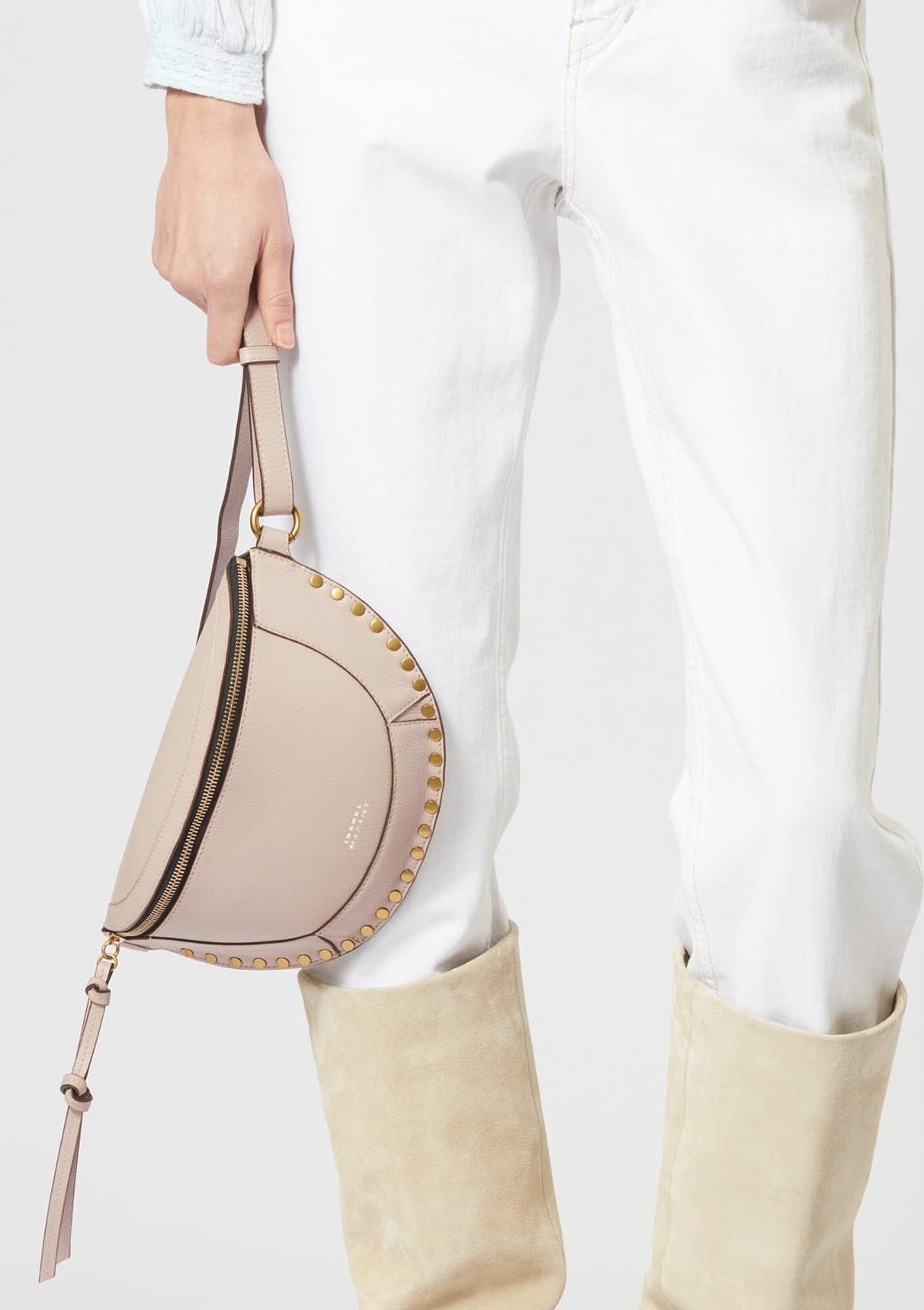 Skano Grained Leather Bag | Light Beige