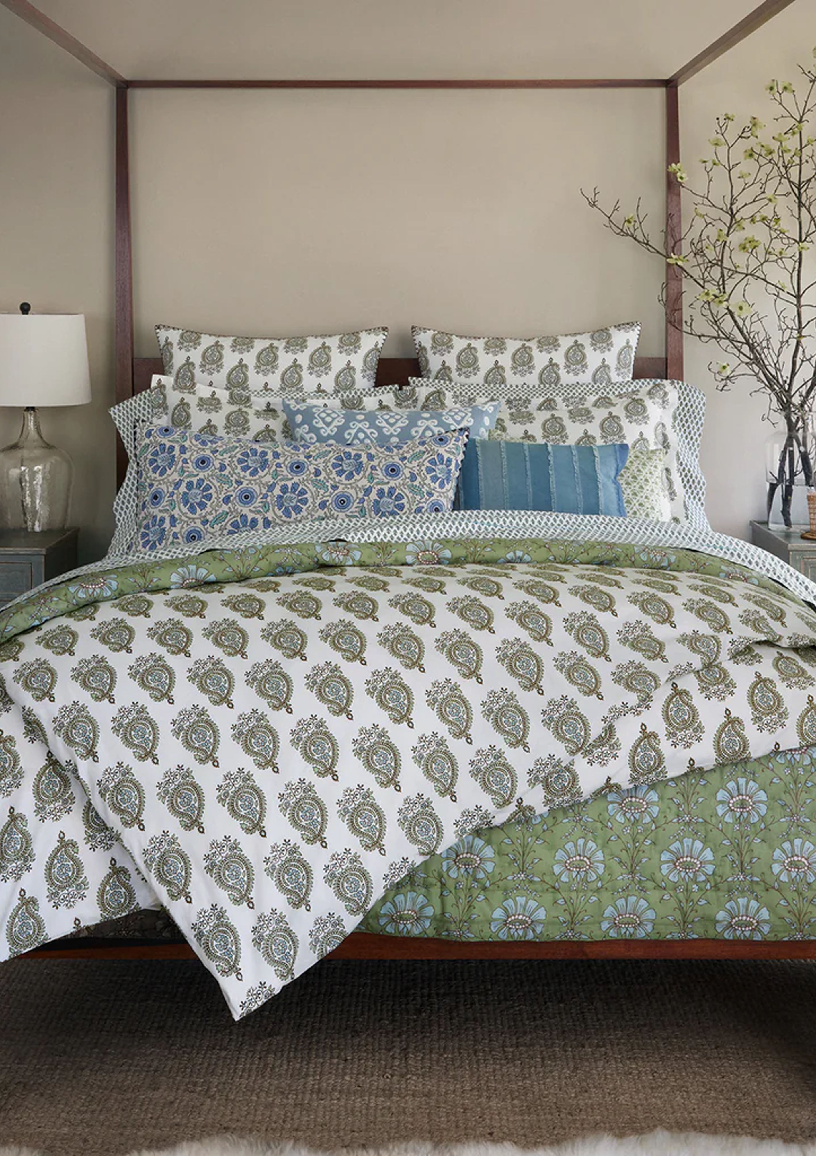 Jeeva Coverlet King | Sage