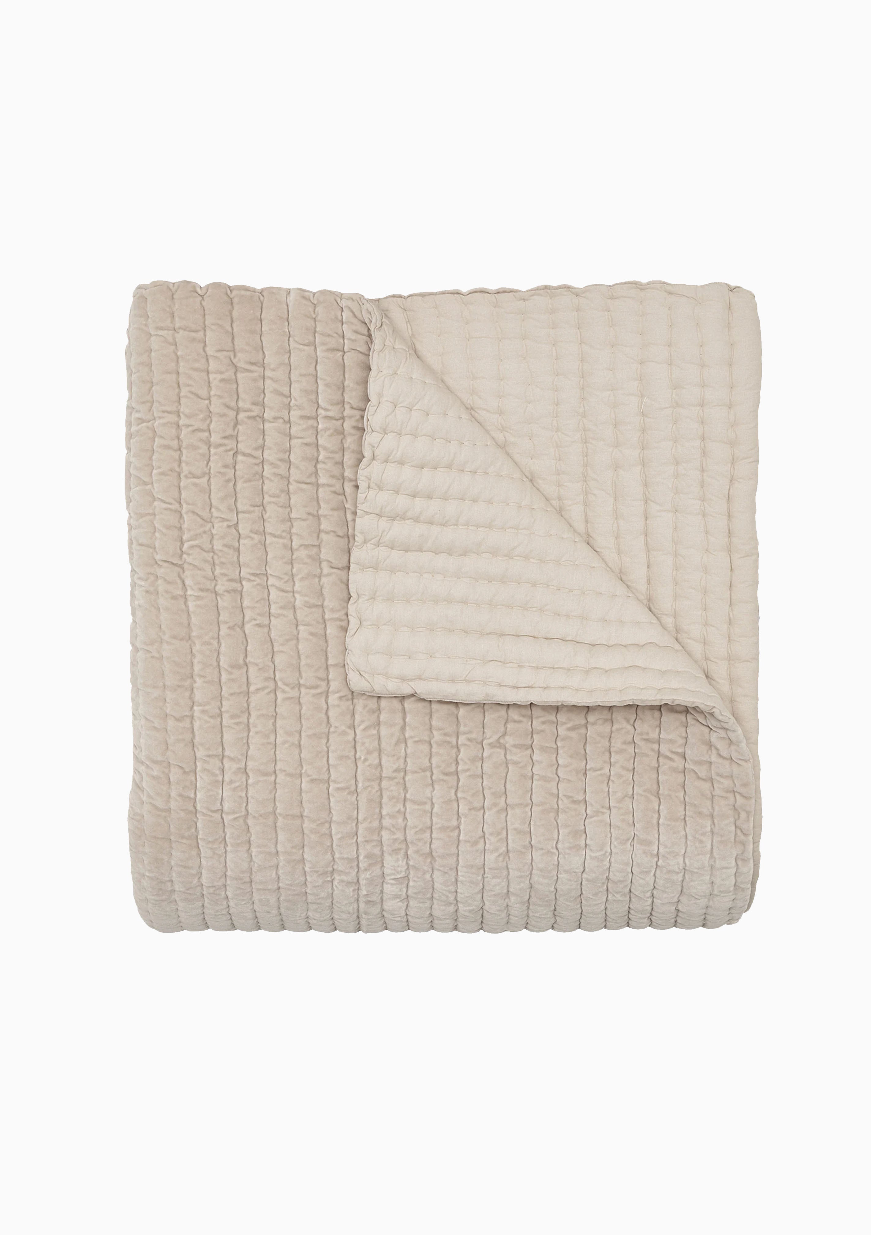 Velvet Coverlet King | Sand