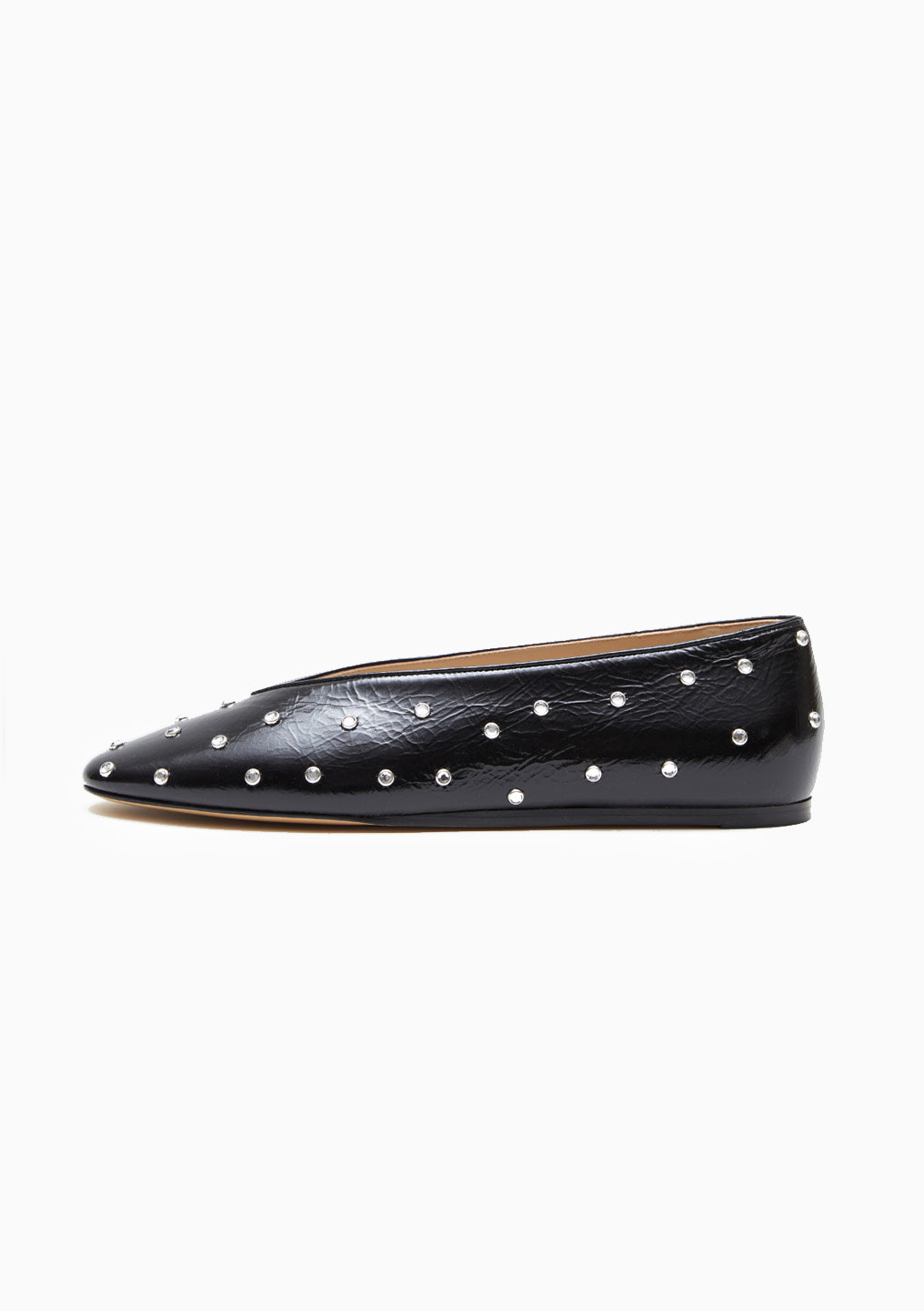 Crystal Regency Slipper | Black Naplack