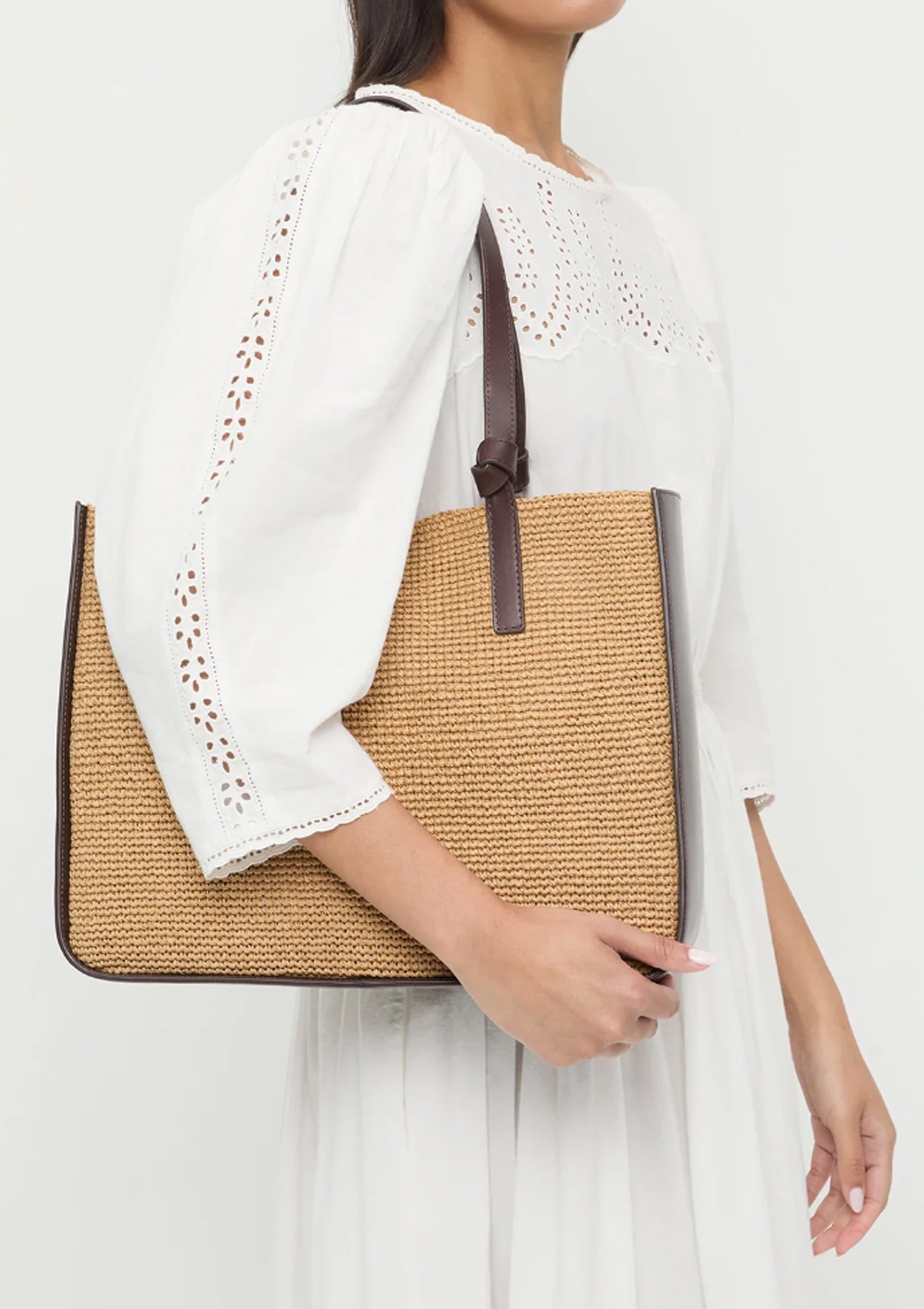 Myra Crochet Tote | Brown/Espresso