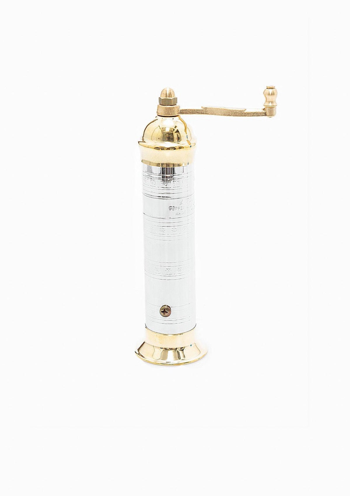 Pepper Mill 9", Brass/Chrome