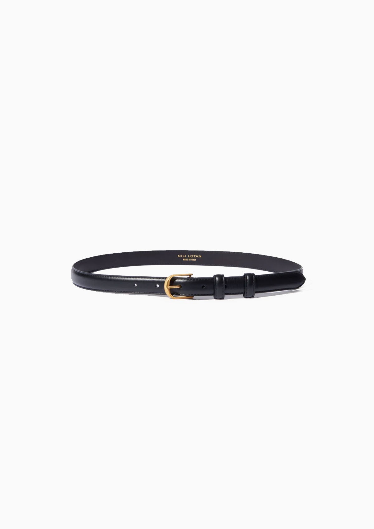 Jane Belt | Black/Shiny Brass