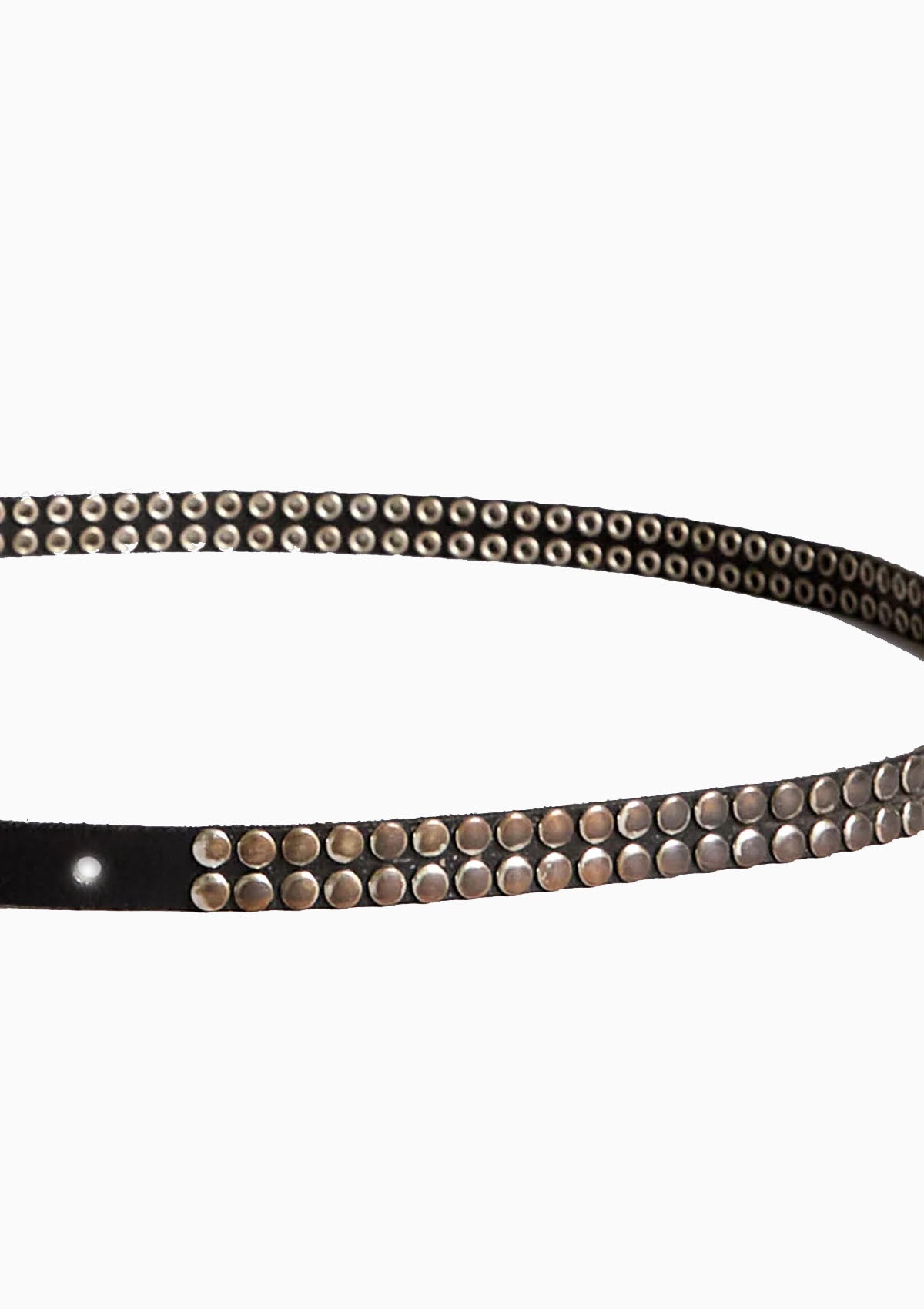 Studded R13 Skinny Belt | Black