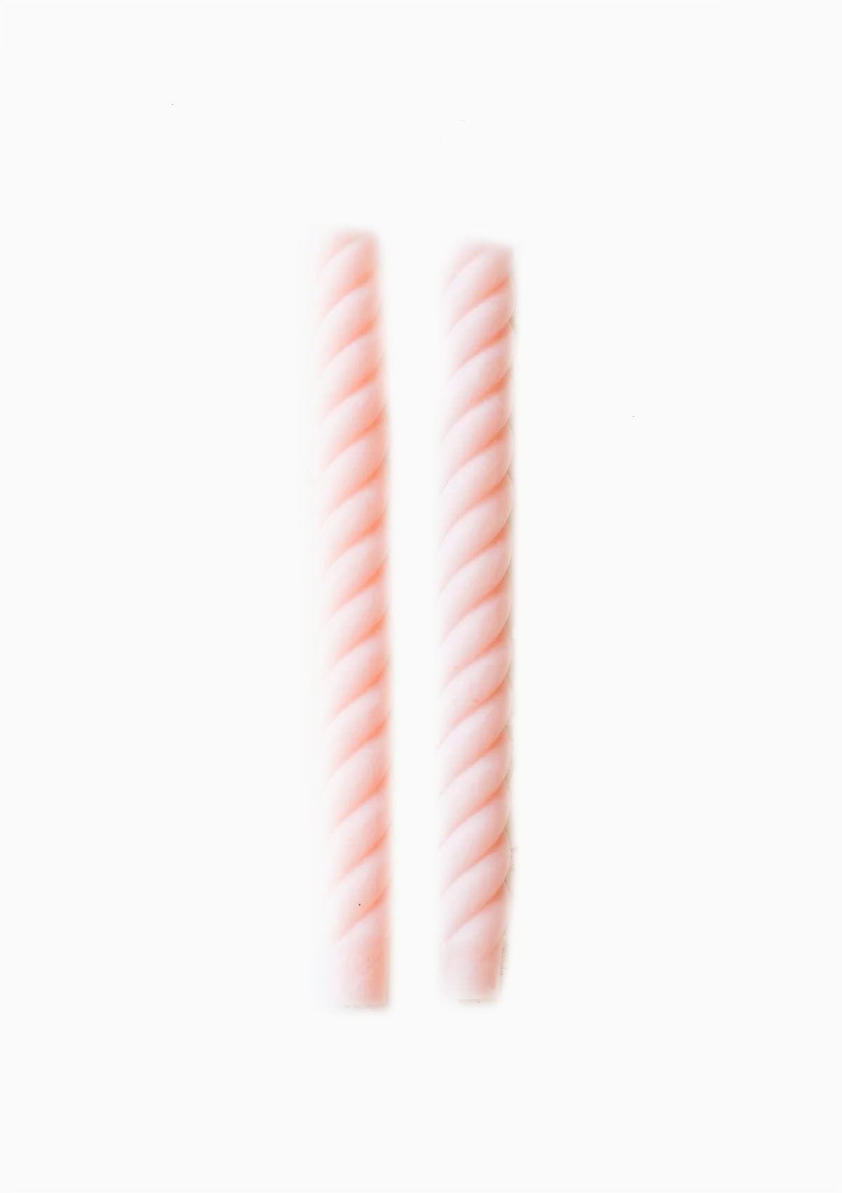 Rope Candles Pair 10" | Blush