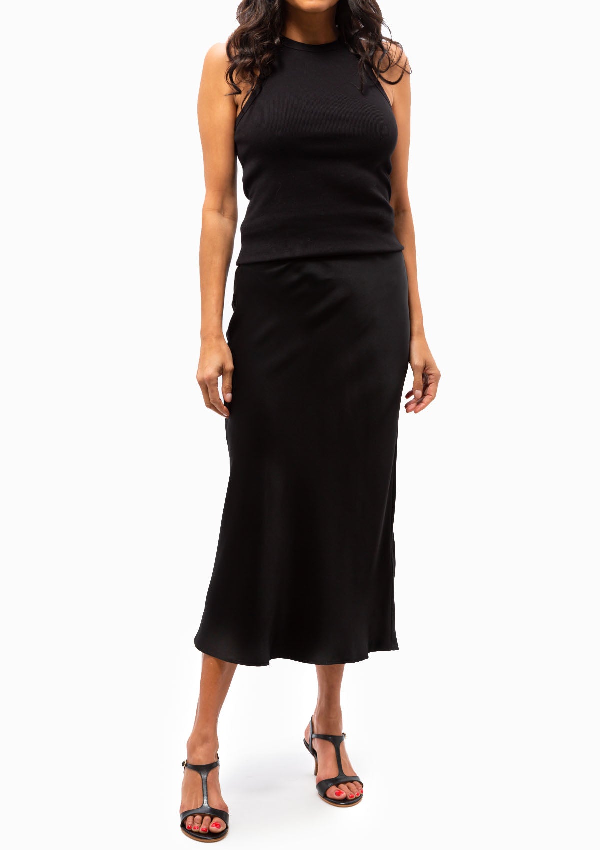 Bar Silk Skirt | Black