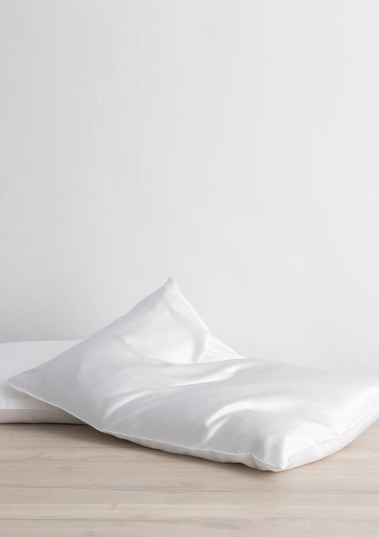 Silk Linen Flip Standard Single Pillowcase | White