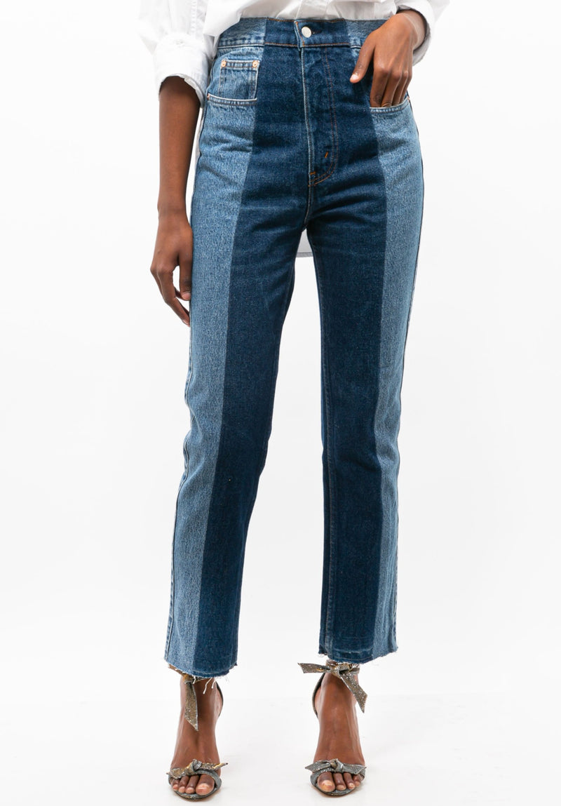 Buy Stella McCartney Two Tone Cotton Wide Leg Jeans - Denim At 45% Off |  Editorialist
