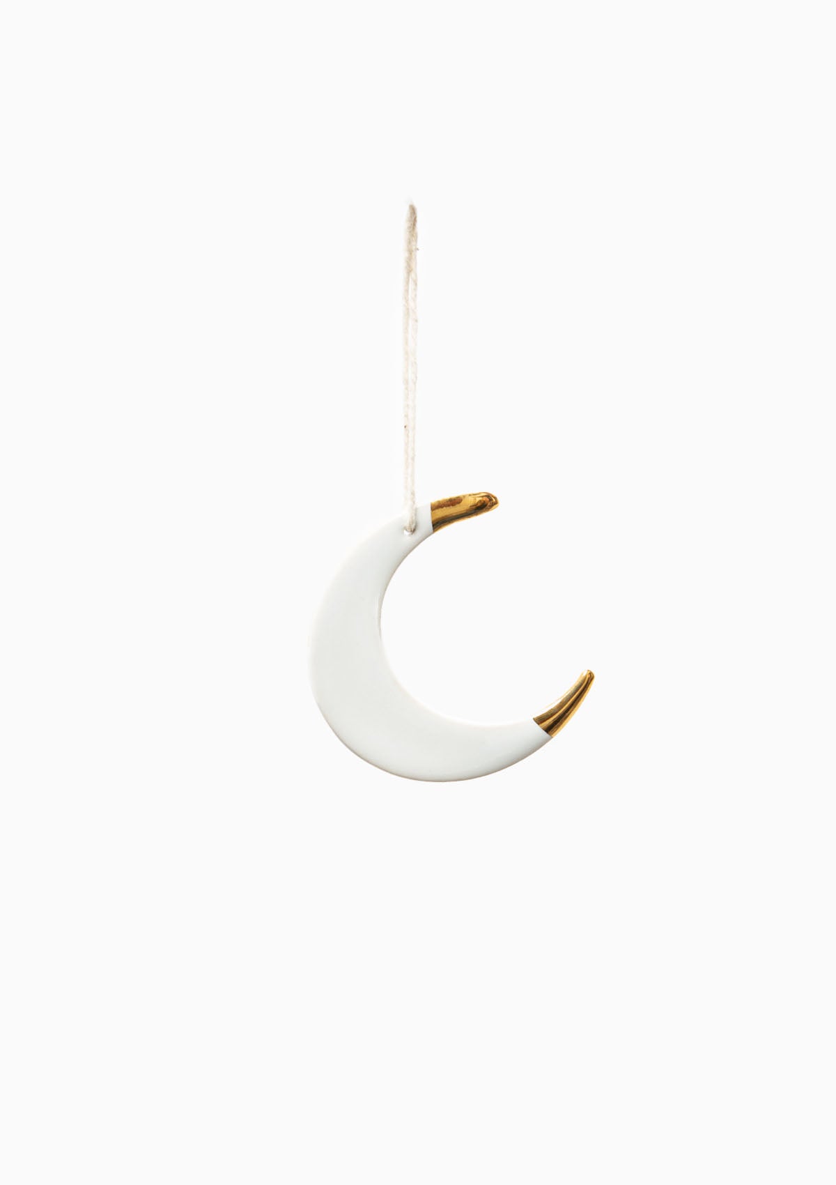 Gold Dipped Moon Ornament