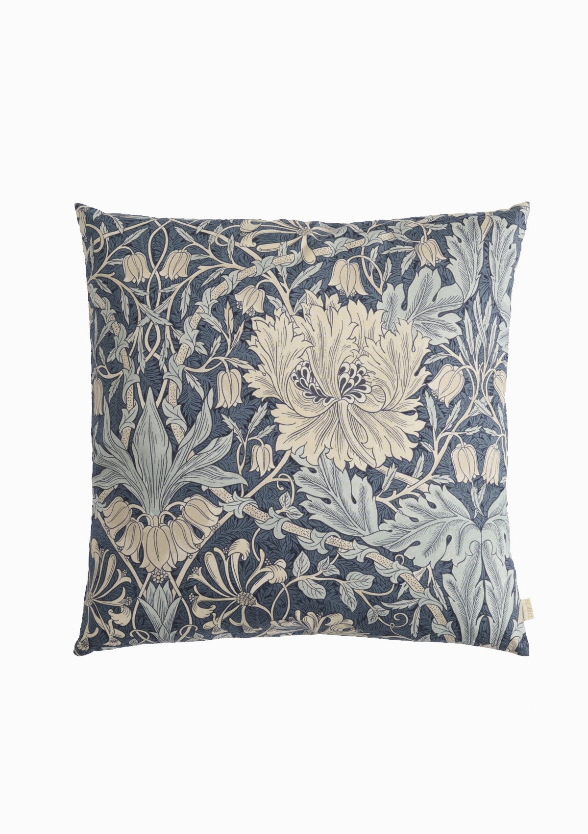 Honeysuckle & Tulip Cushion, Indigo | 20" x 20"