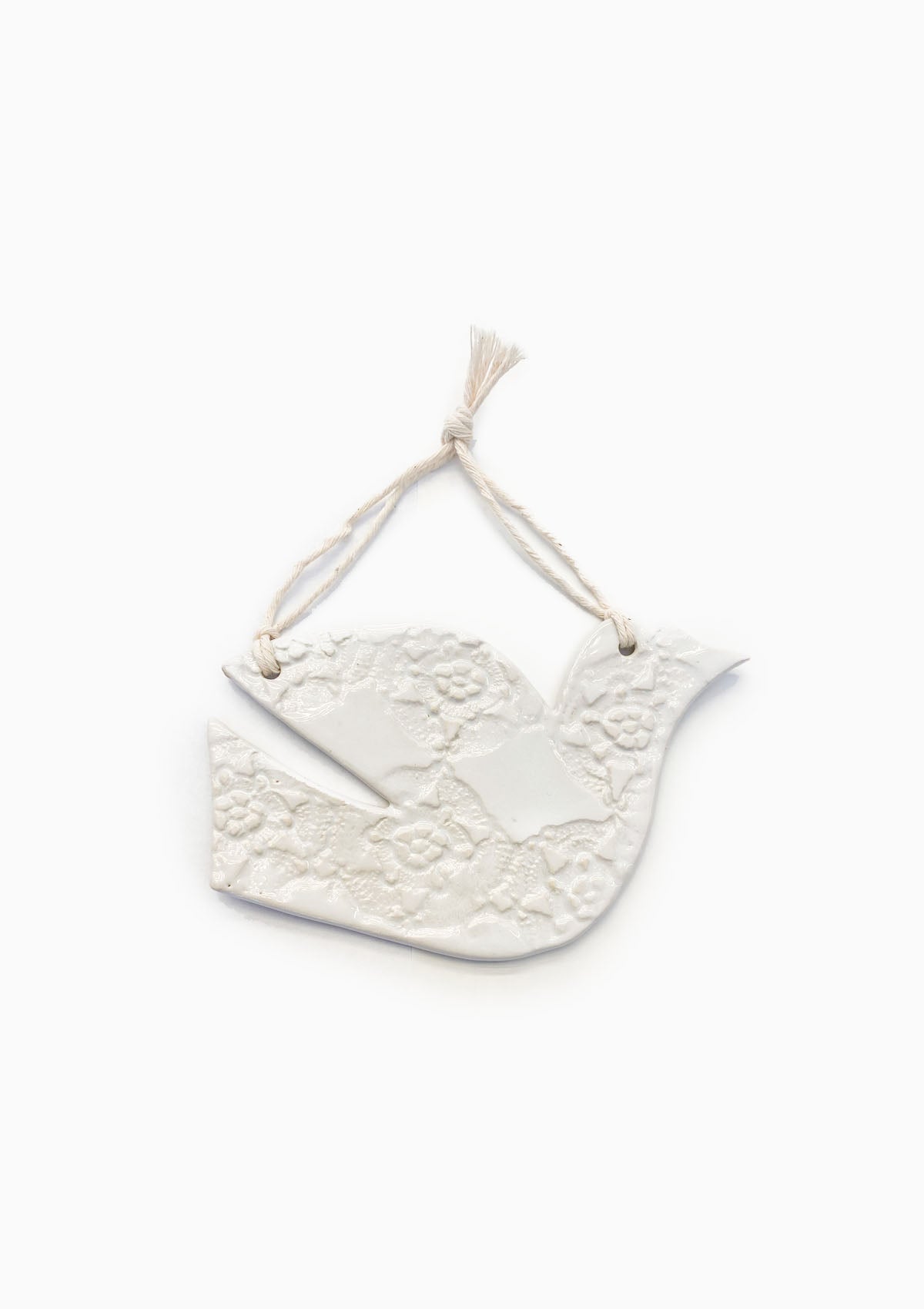 Lace Textured Dove Ornament