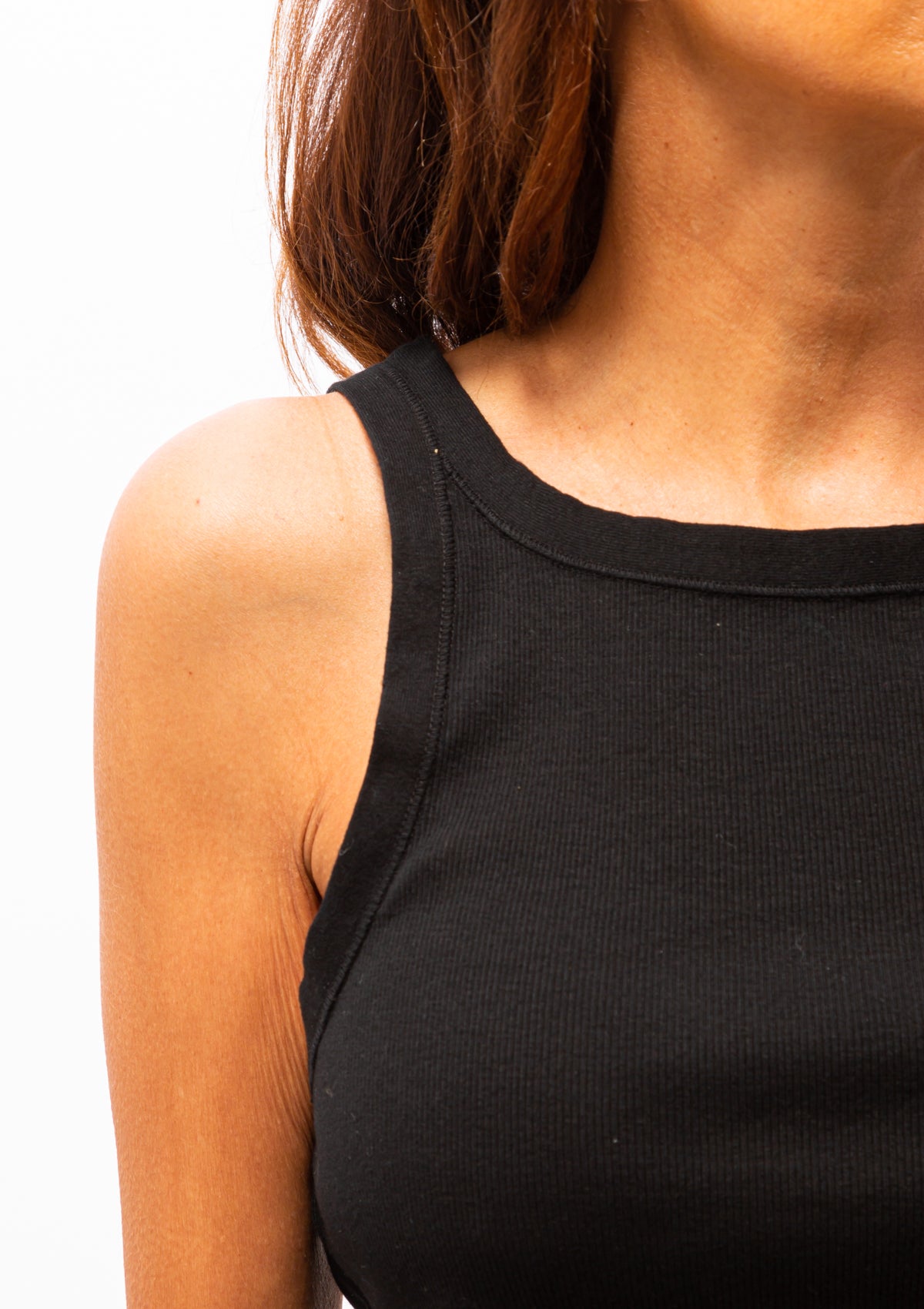 Jennifer Rib Tank | Jet Black