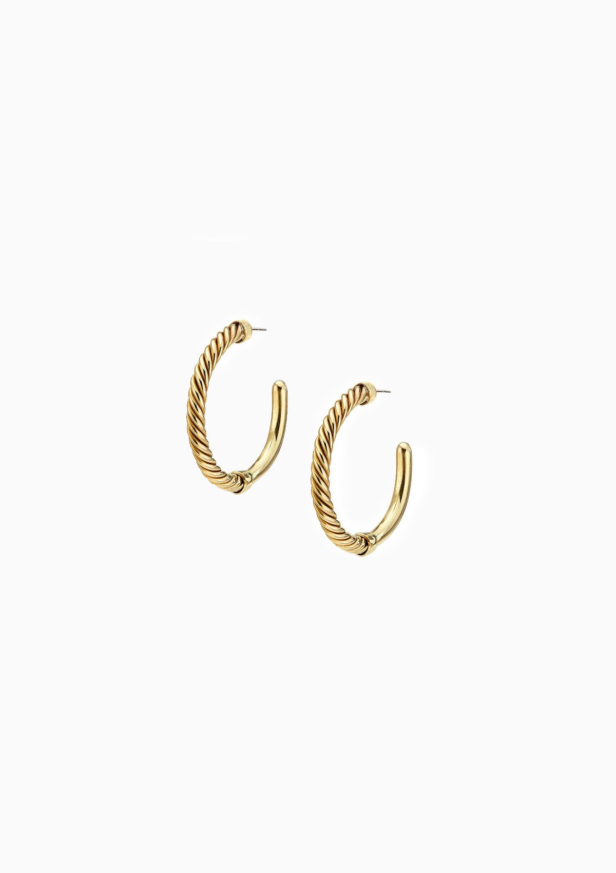 Uzi Hoop Earrings, Gold