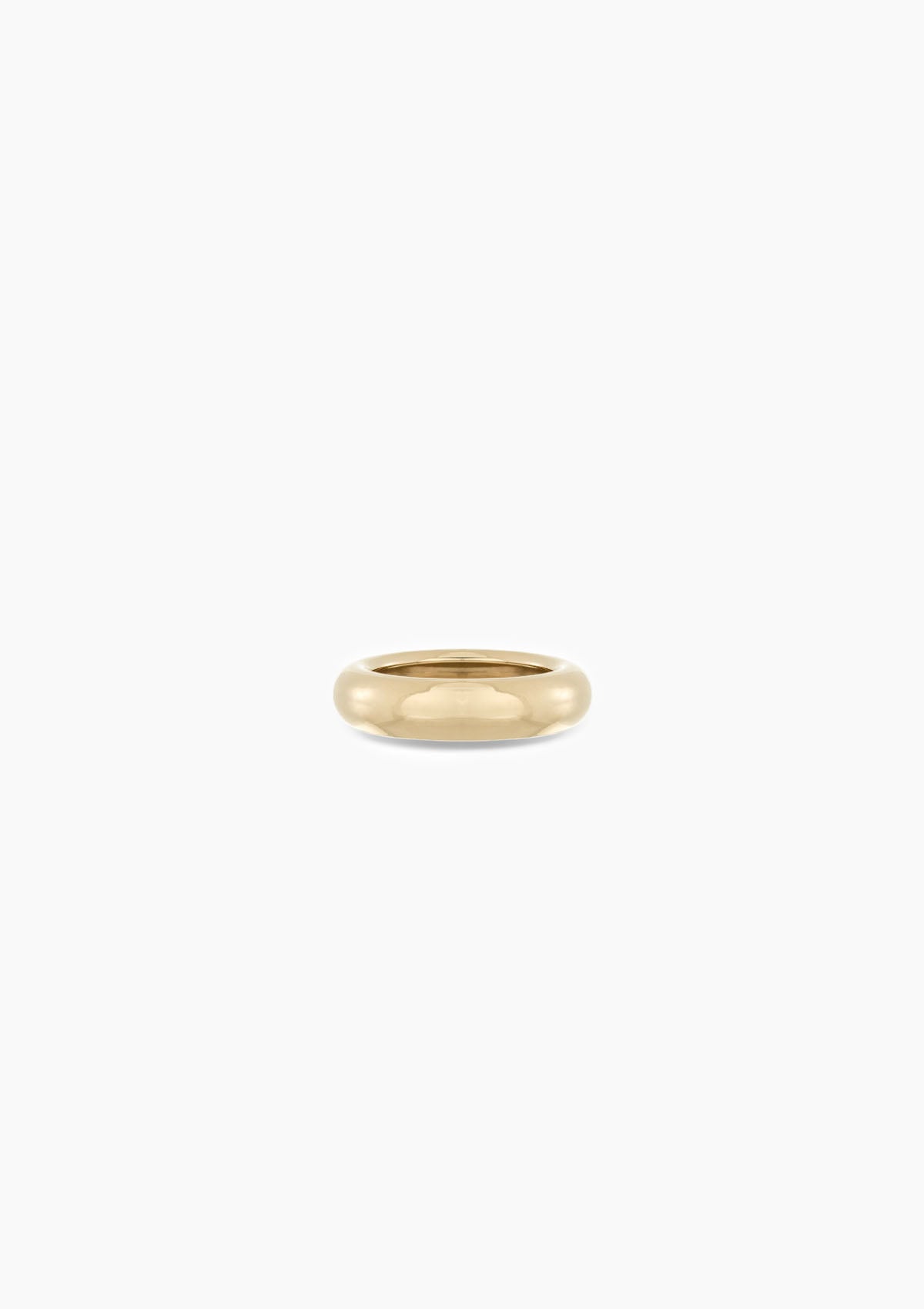 Chunky Tube Band Ring | Yellow Gold