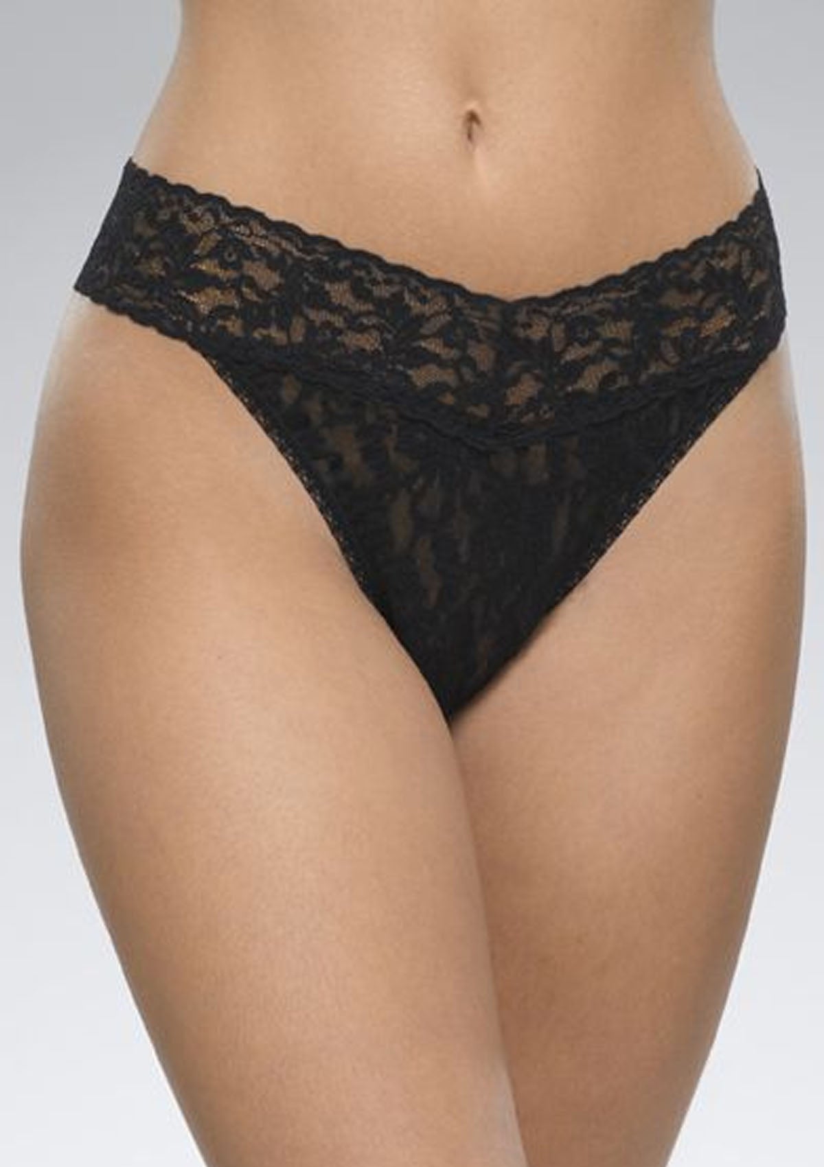 Signature Lace Original Thong | Black