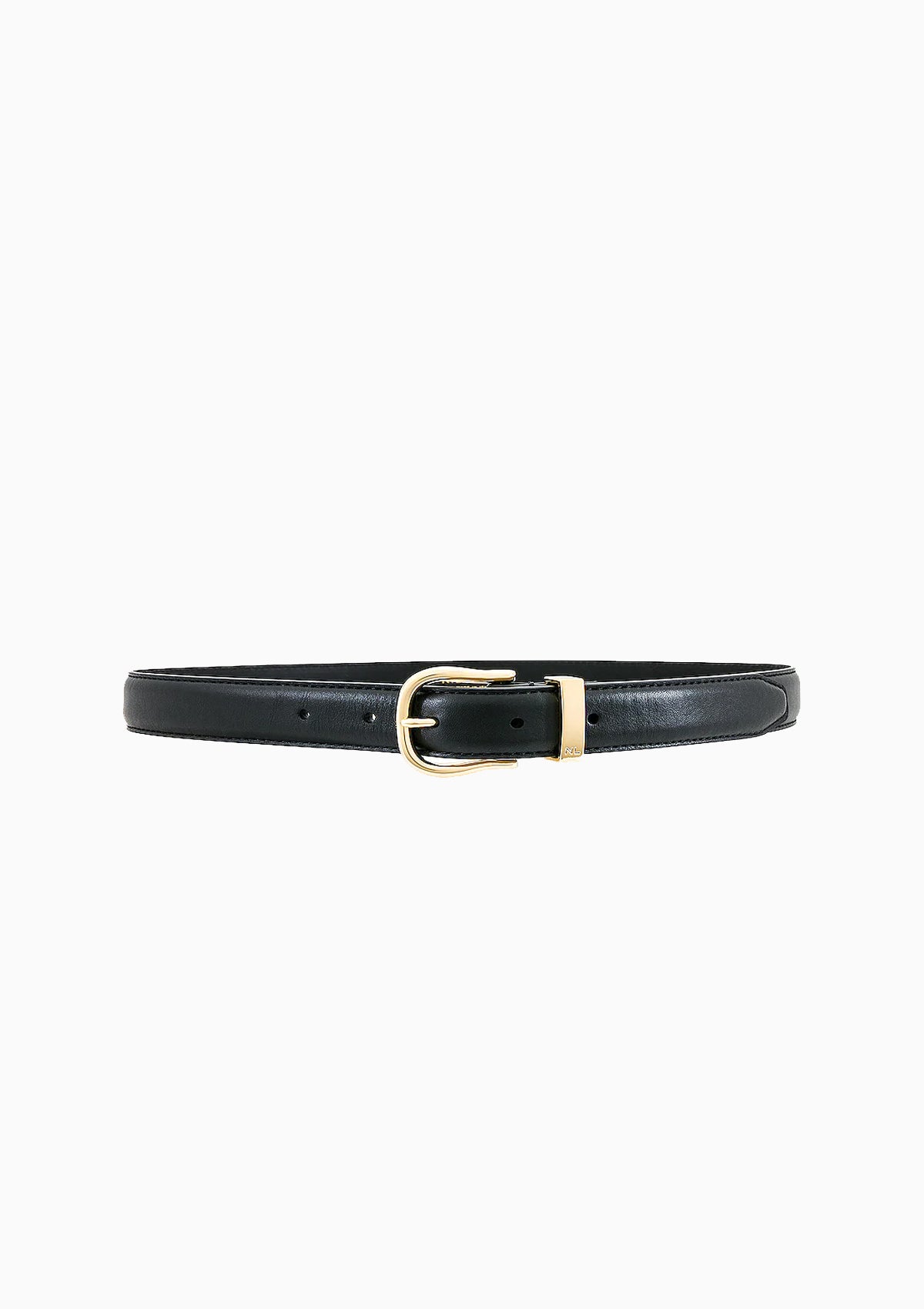 Louise Belt | Black/Shiny Brass
