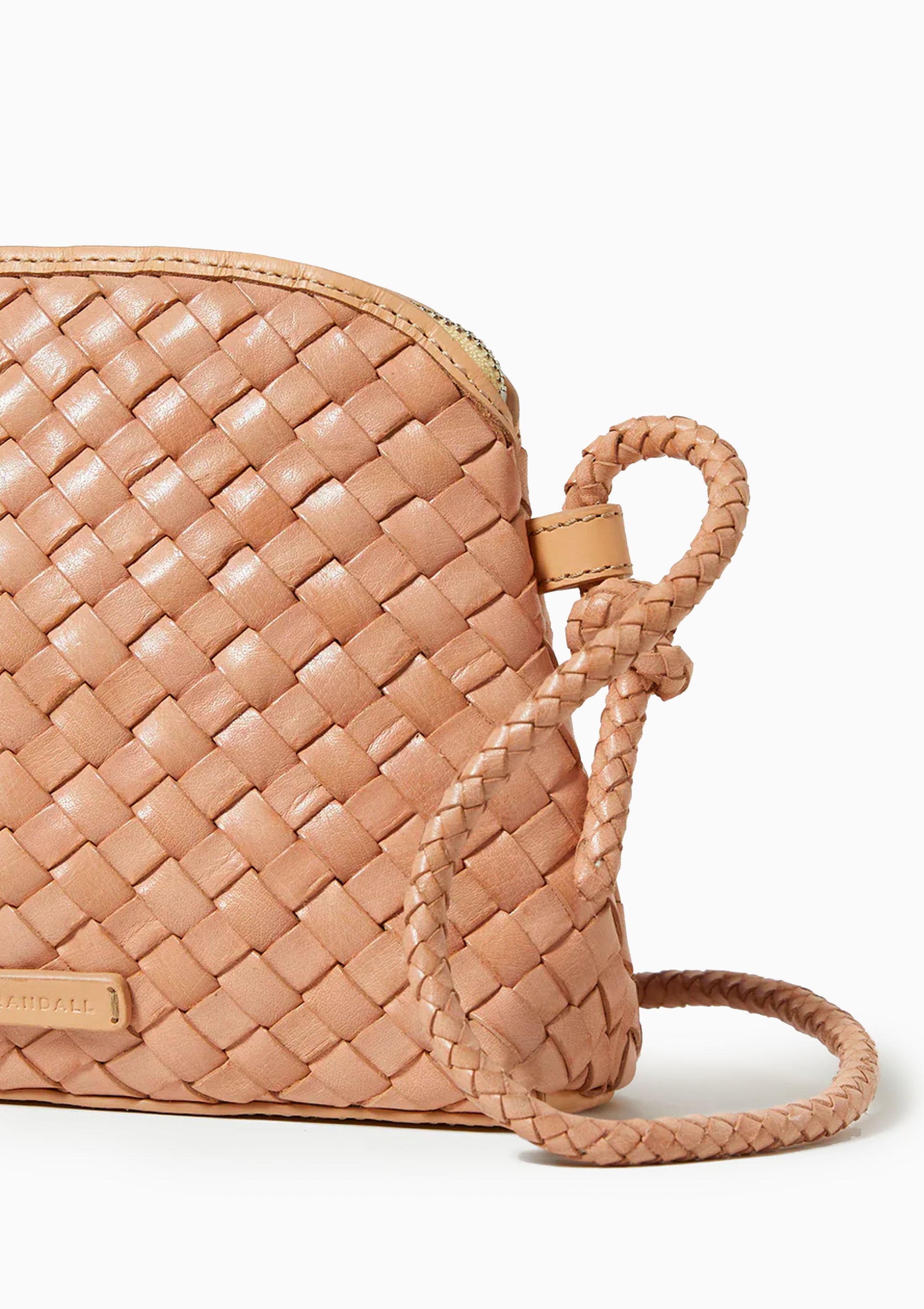 Marybeth Mini Square Woven Crossbody | Desert Sand