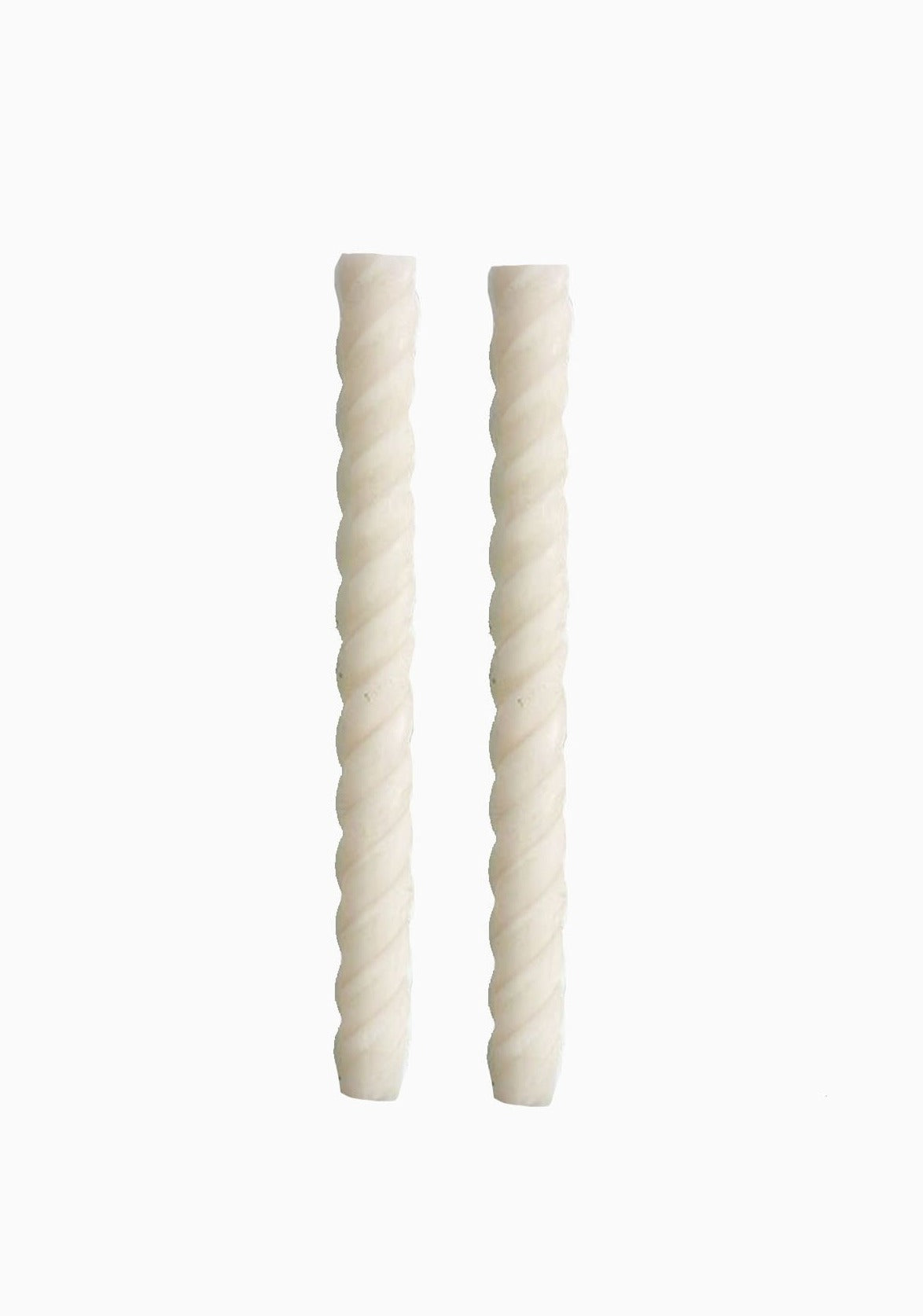 Rope Candles Pair 10" | Cream